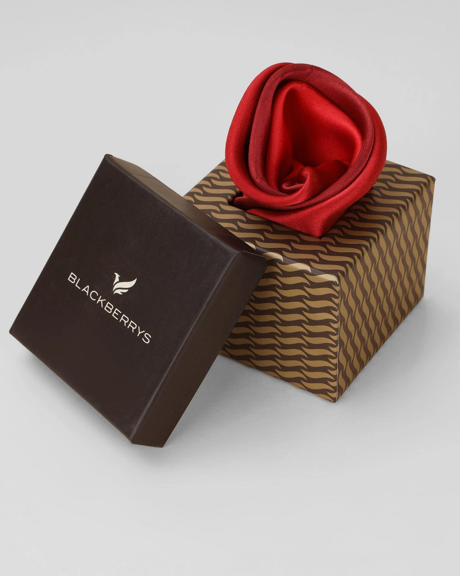 Must Haves Red 100% Silk Solid Pocket Square - New Teddy - Image 2