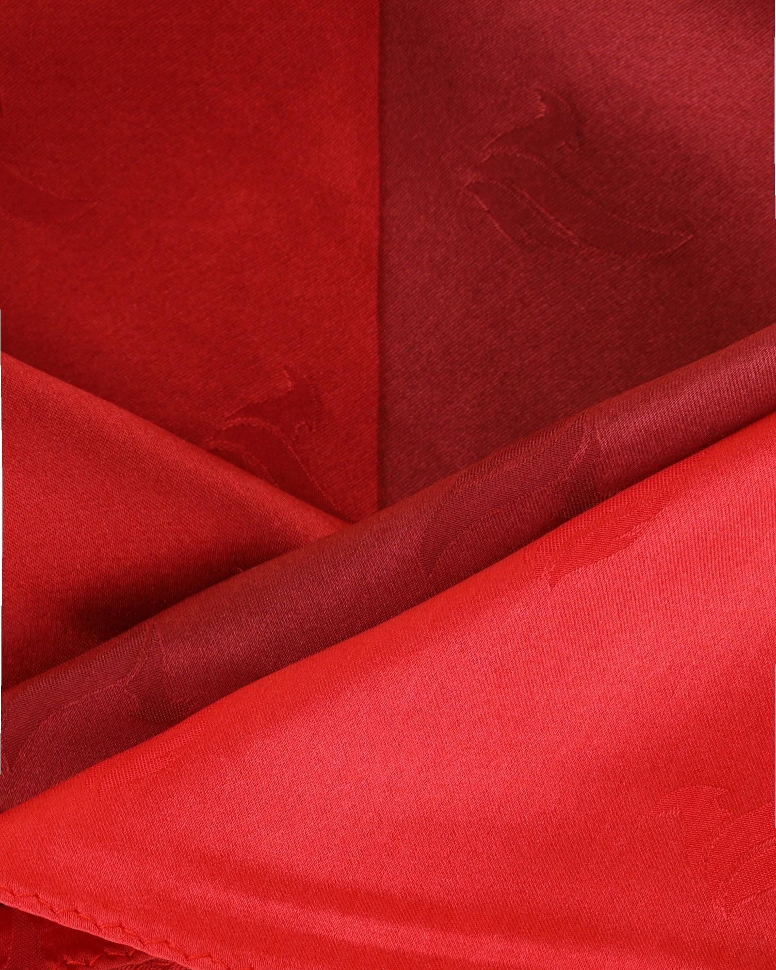 Must Haves Red 100% Silk Solid Pocket Square - New Teddy - Image 4