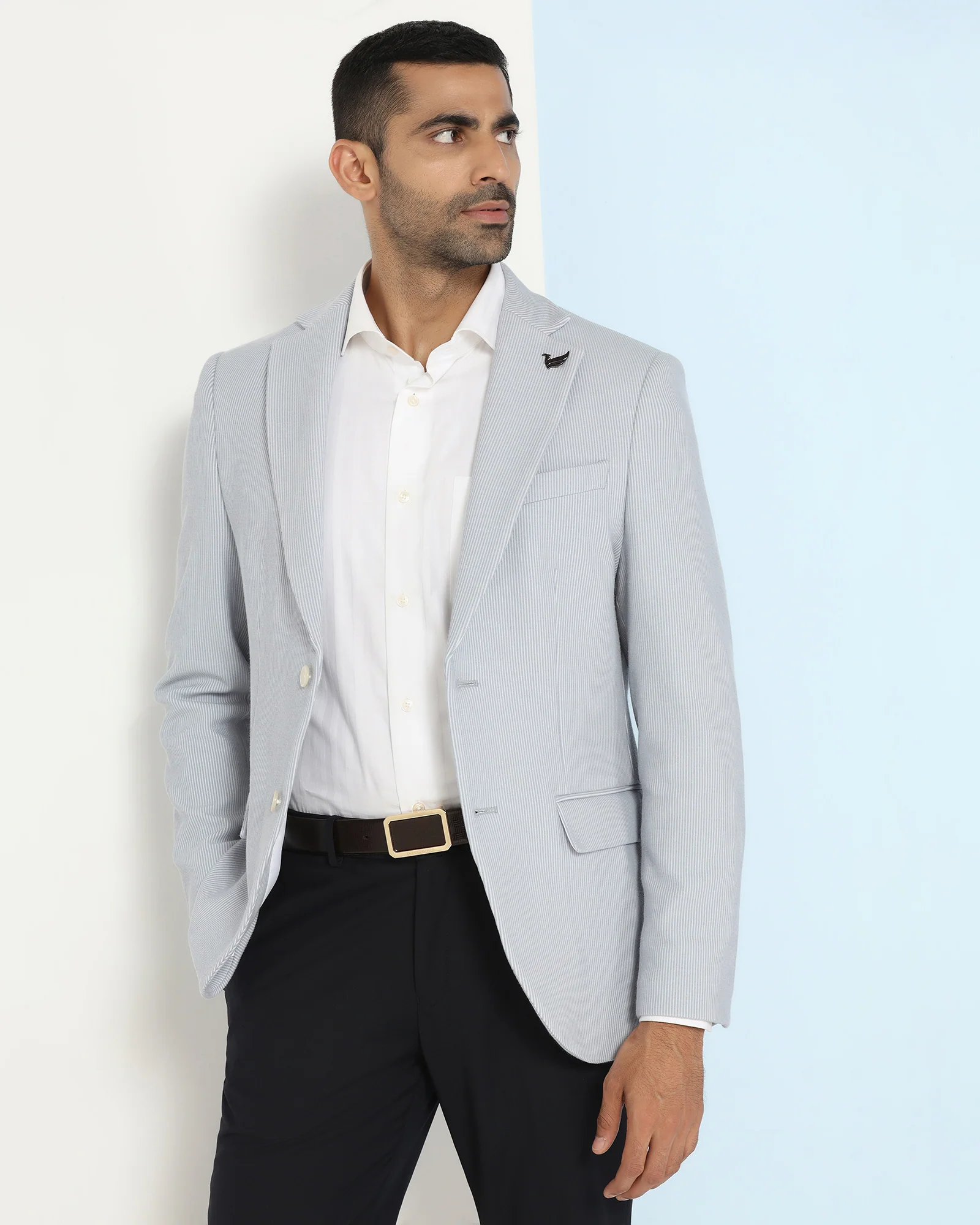 Airforce Blue Stripe Blazer - Ciroc - Image 8