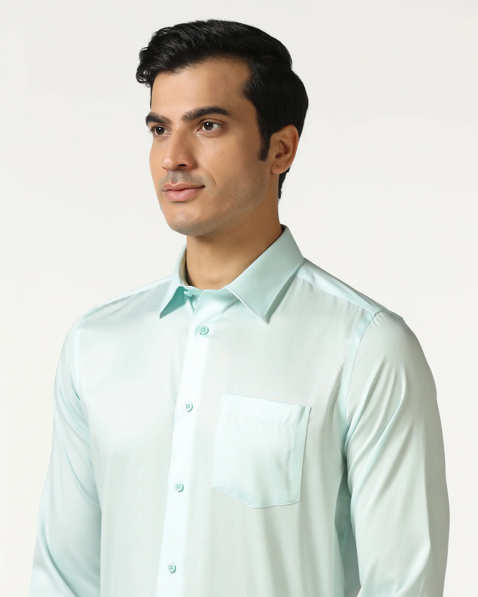 Aqua Non Iron Solid Shirt - Sailor - Image 4