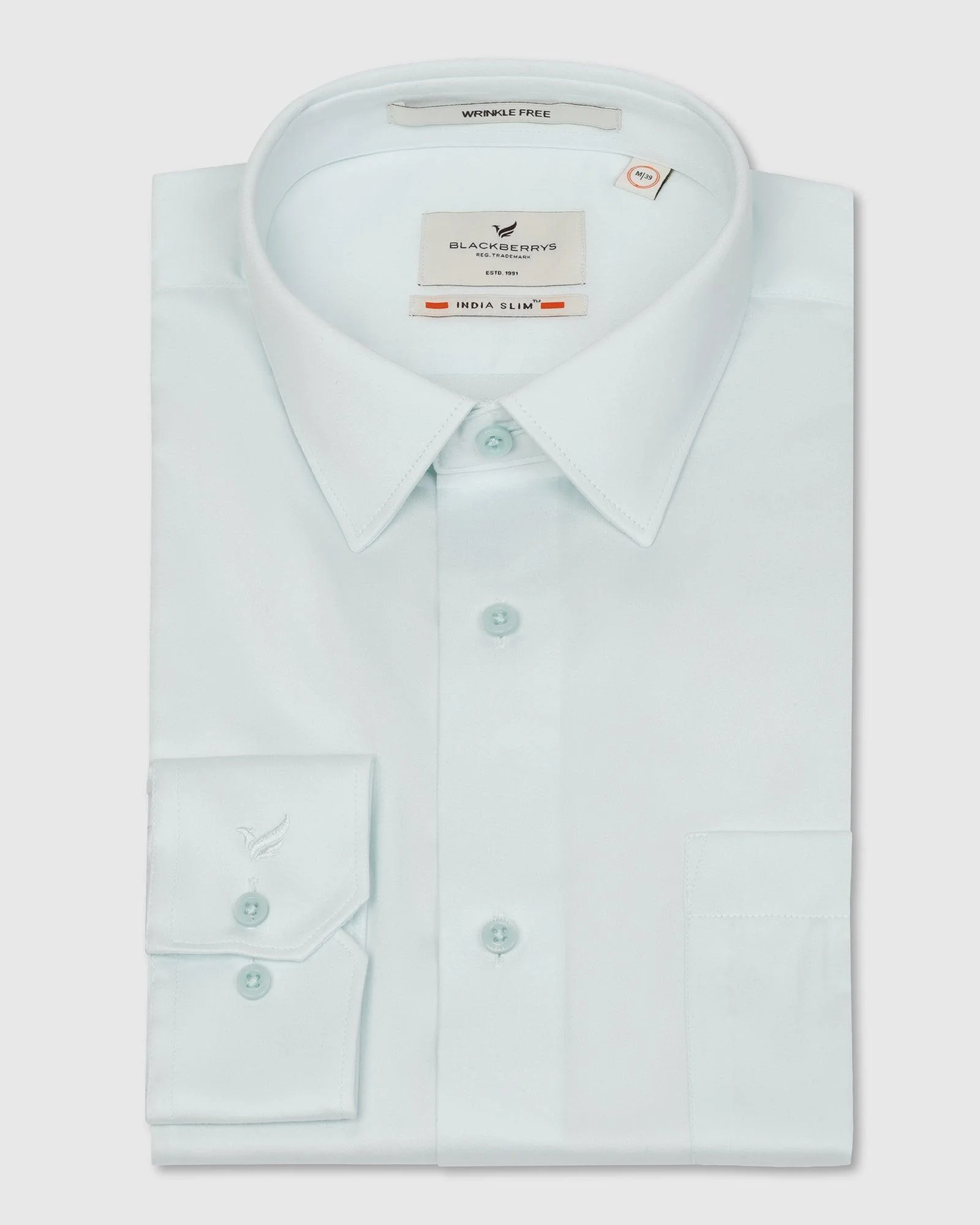 Aqua Non Iron Solid Shirt - Sailor - Image 5