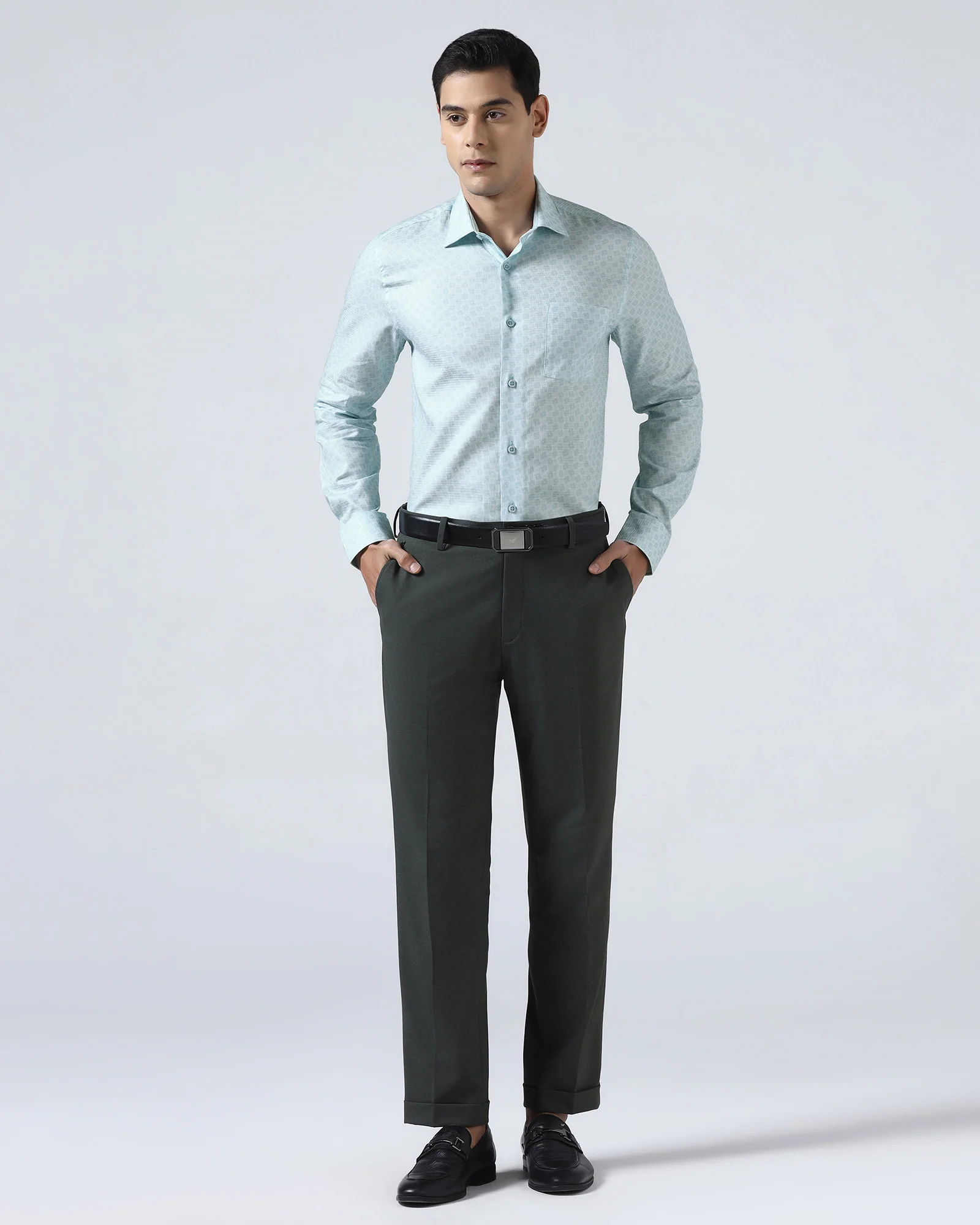 Aqua Printed Shirt - Dunzo - Image 3