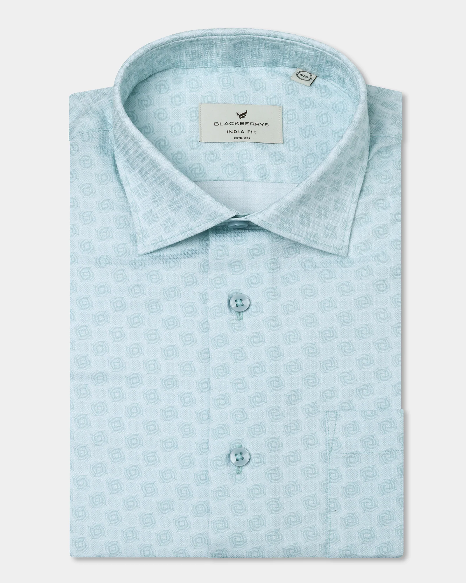 Aqua Printed Shirt - Dunzo - Image 5