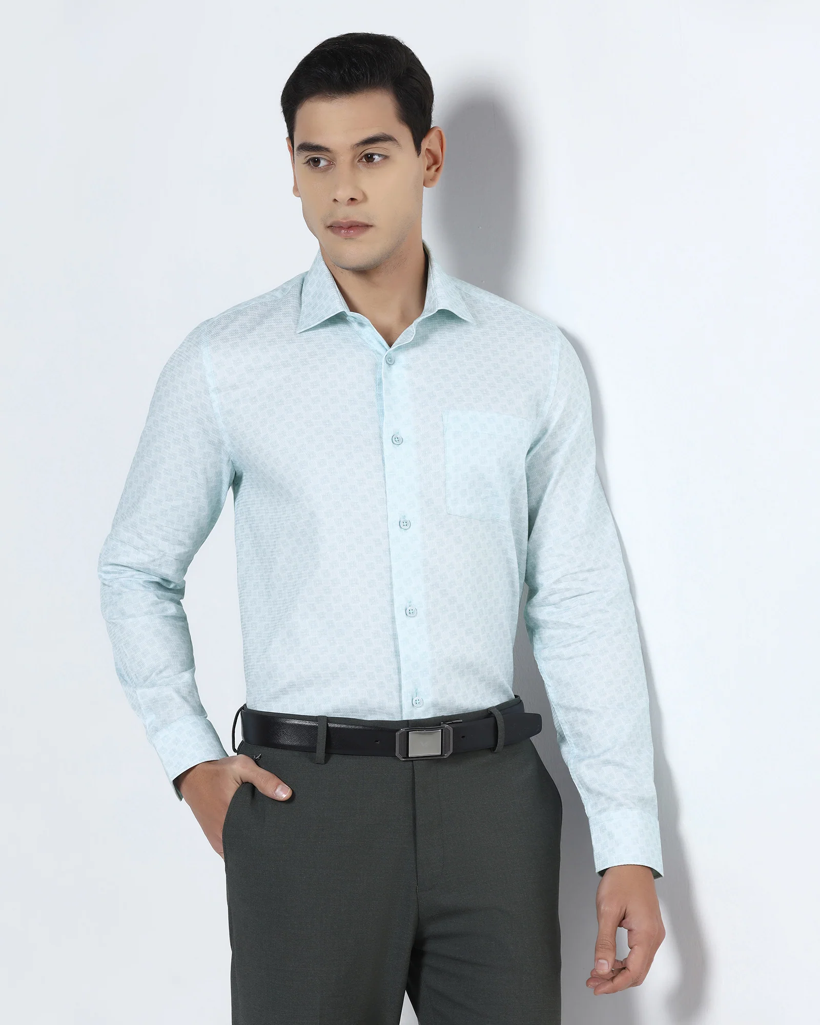 Aqua Printed Shirt - Dunzo - Image 7