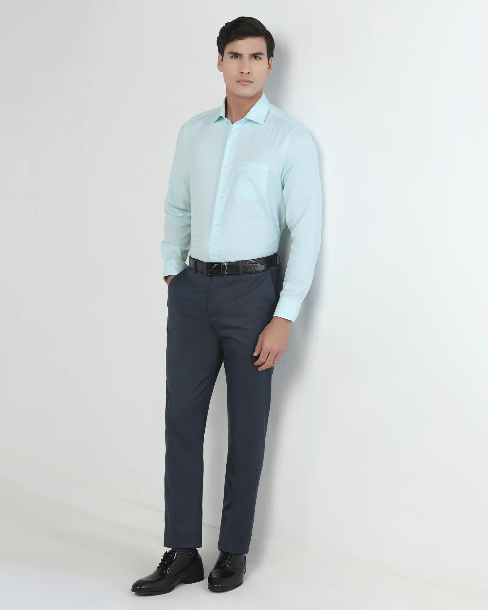 Aqua Textured Shirt - Brice - Image 7