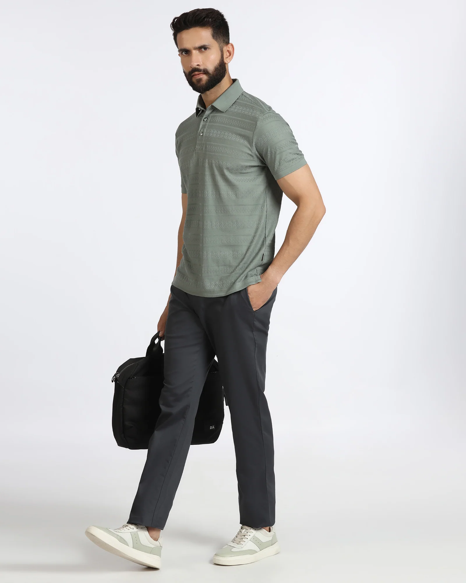 Ash Grey Non Iron Solid Khakis - Peter - Image 5