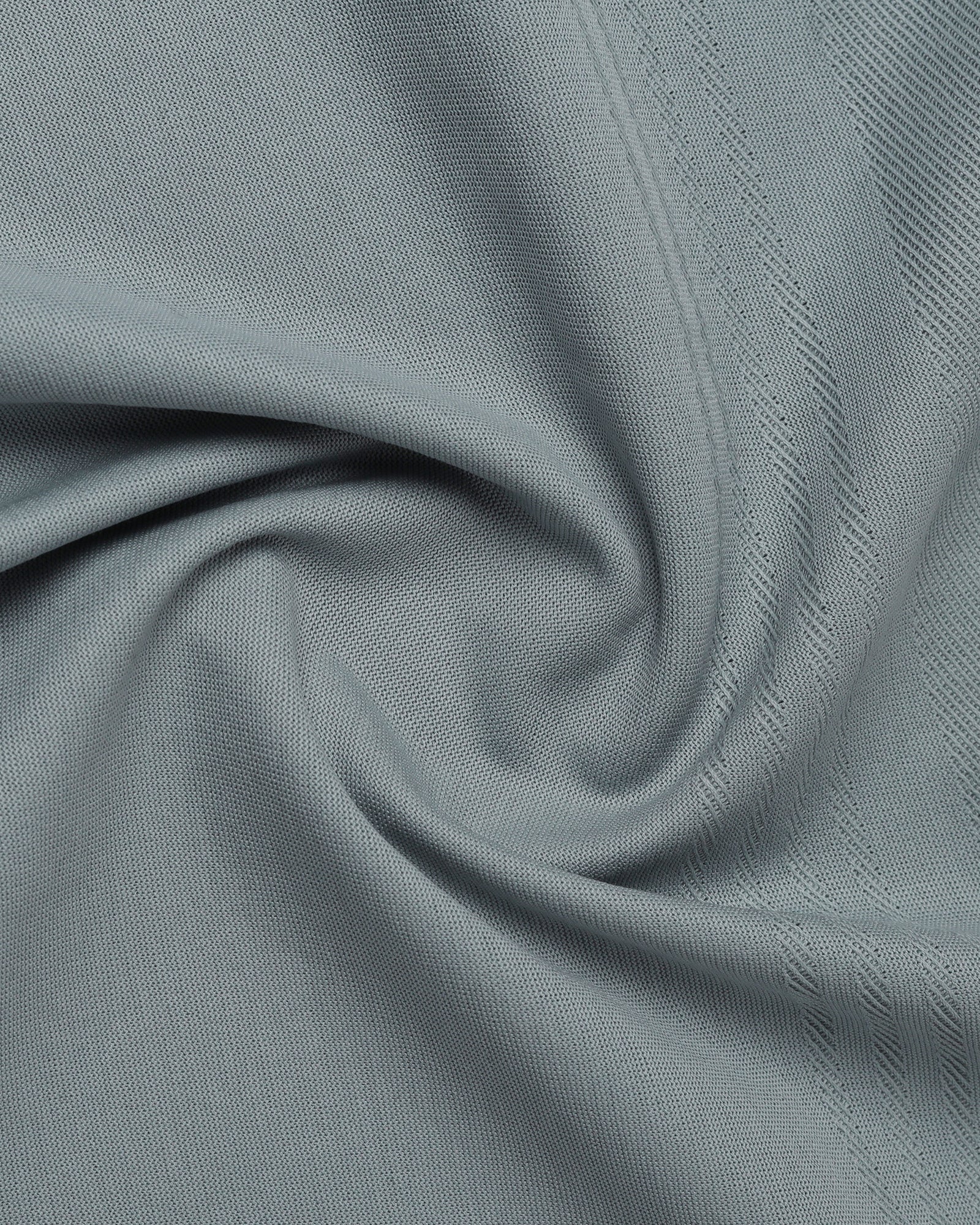 Ash Grey Textured Polo - Peek - Image 6