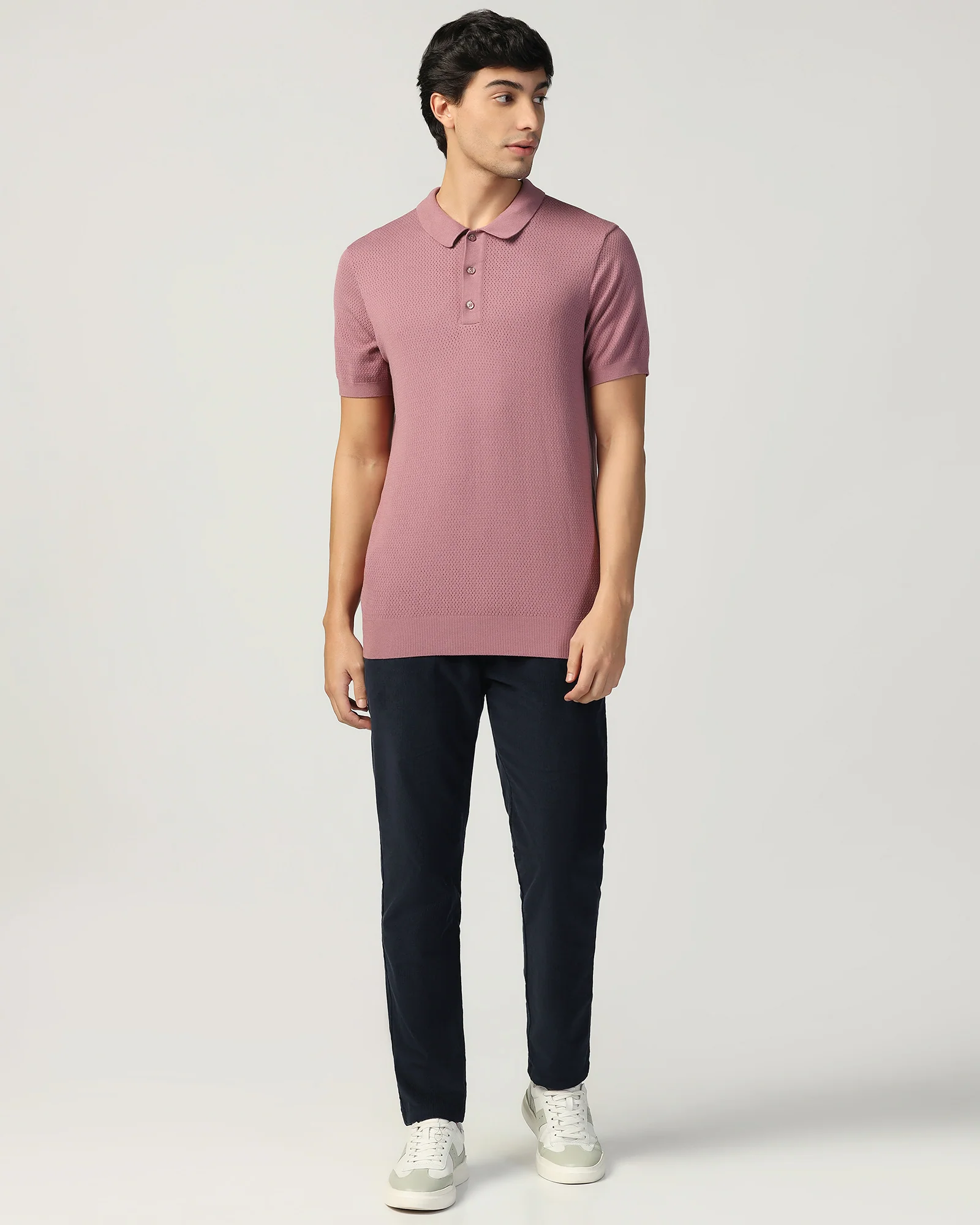 B-98 Corduroy Navy Textured Khakis - Kang