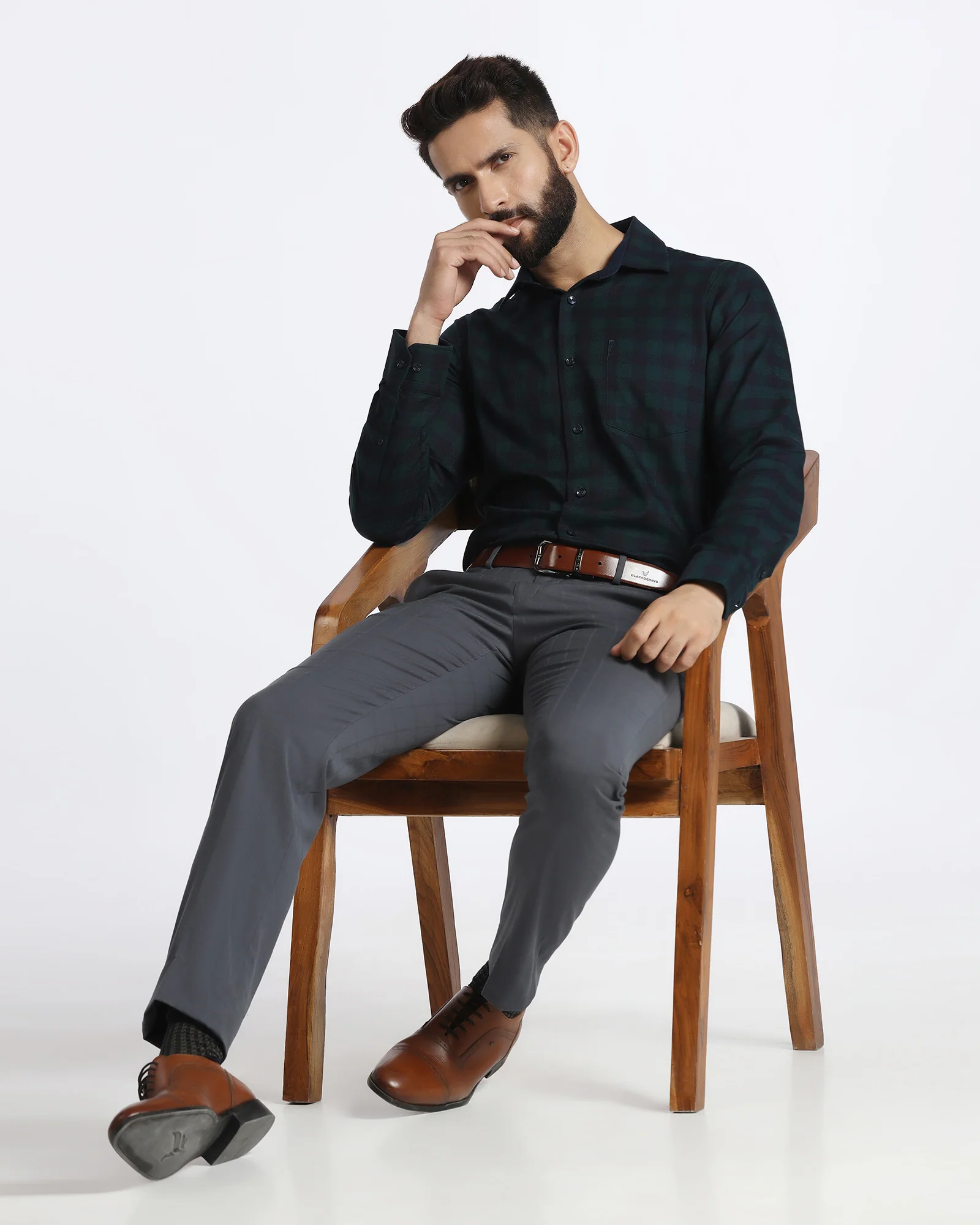 Beetle Check Shirt - Reflex - Image 8