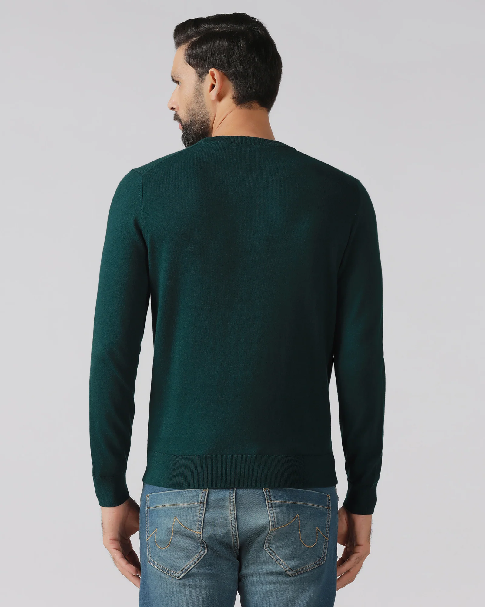 Beetle Crew Neck Solid Sweater - Mario - Image 2
