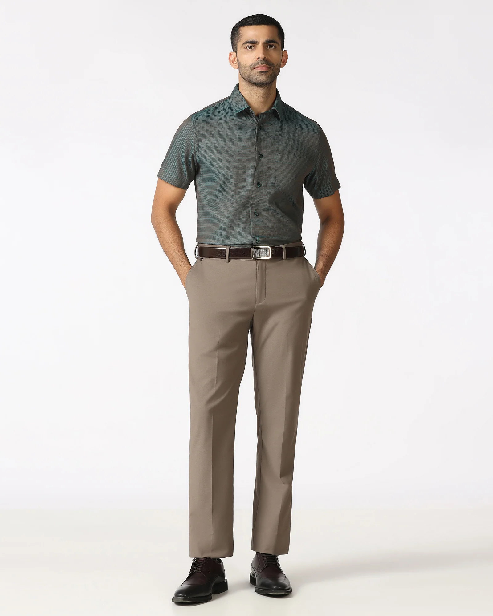 Beetle Half Sleeve Textured Shirt - Recite - Image 3