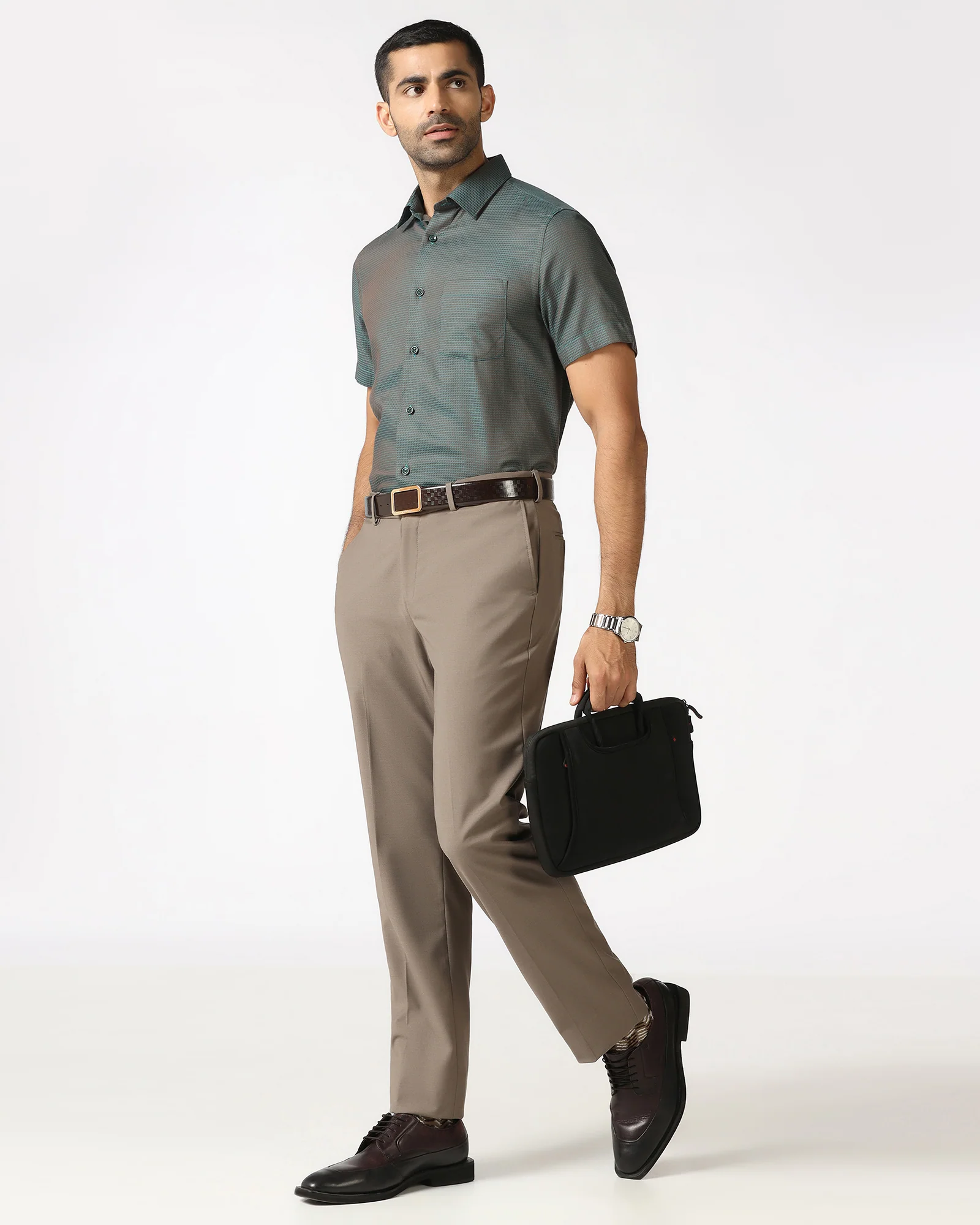 Beetle Half Sleeve Textured Shirt - Recite - Image 7