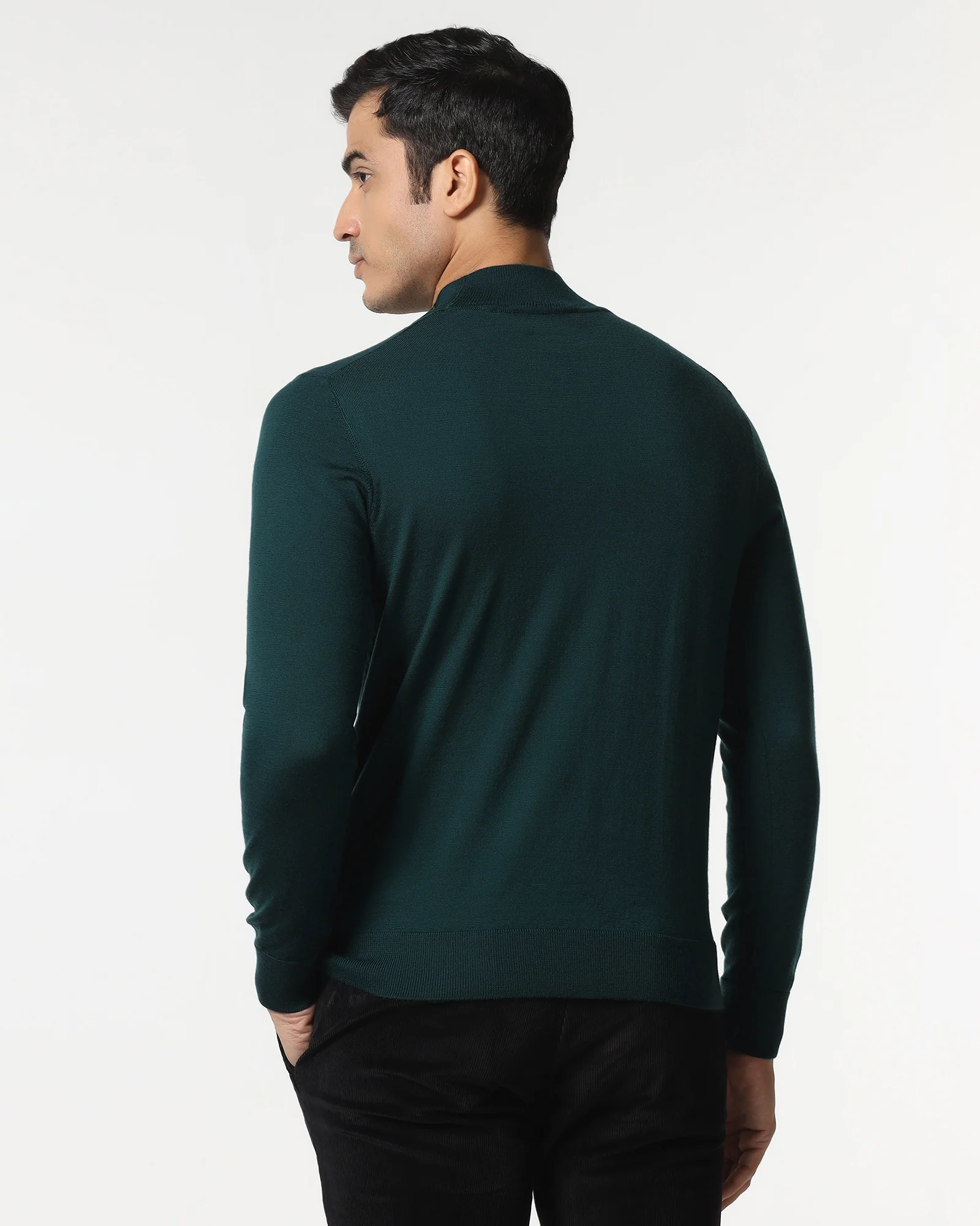 Beetle High Neck Solid Sweater - Jester - Image 2