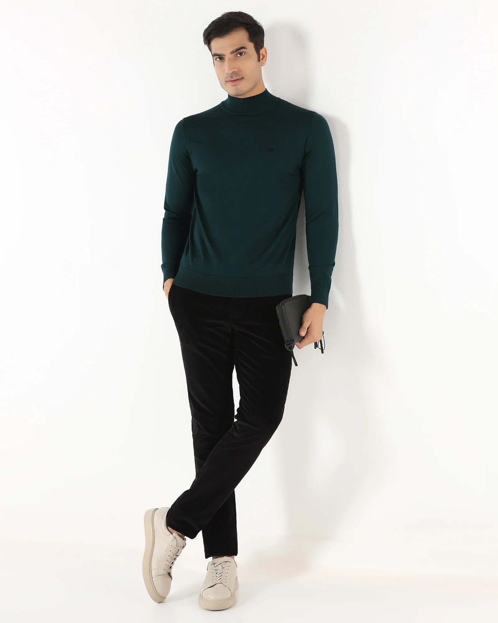 Beetle High Neck Solid Sweater - Jester - Image 6