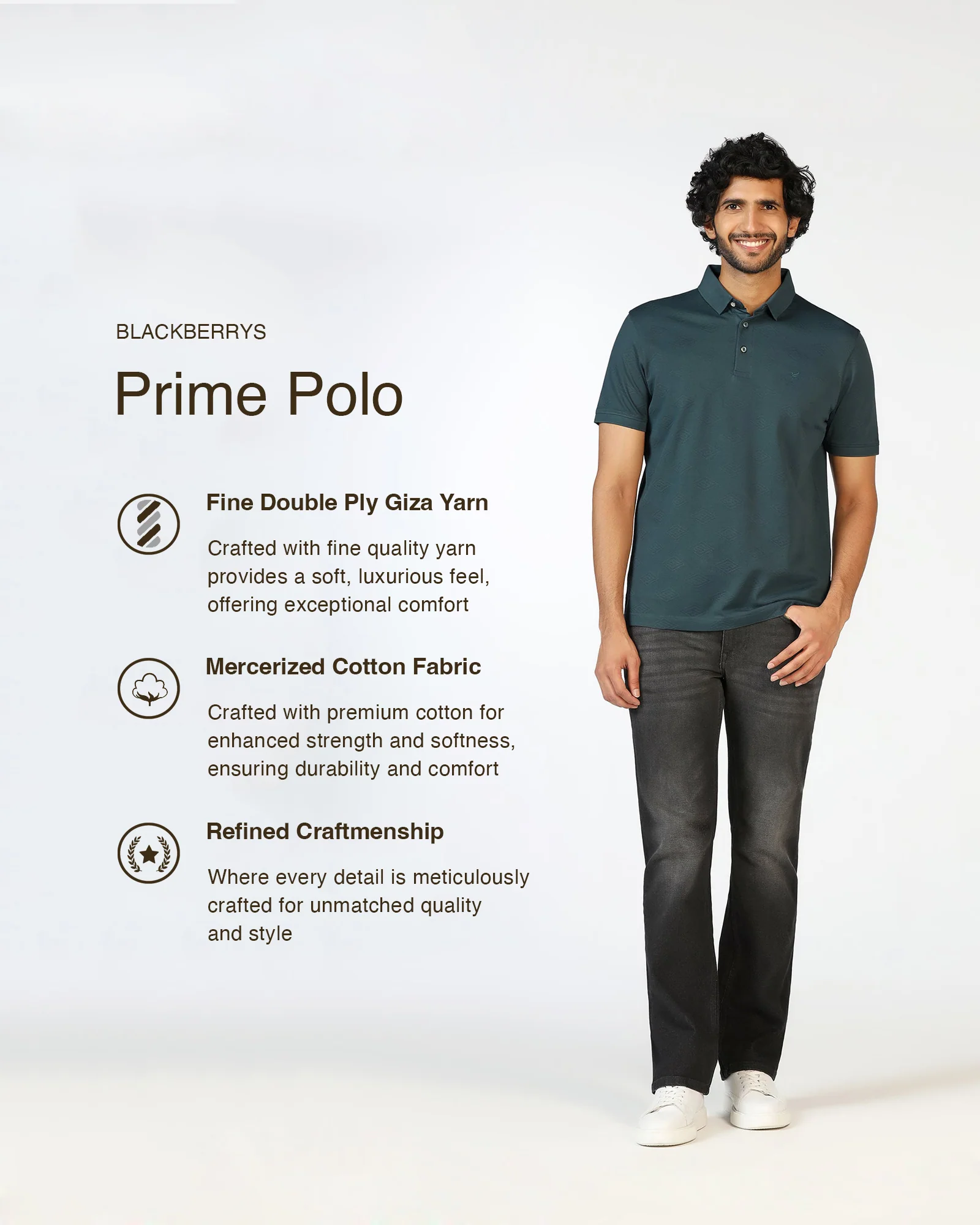 Beetle Textured Polo - Wayne - Image 3