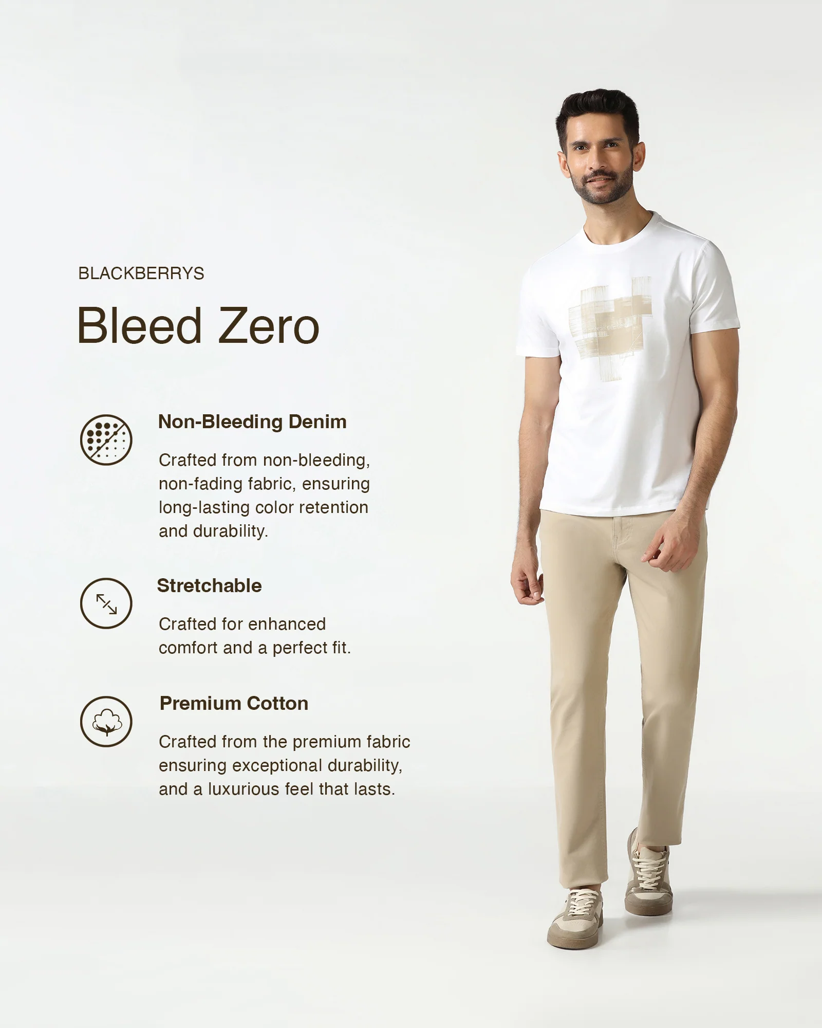Beige Bleed Zero Slim Fit Jeans - Rene - Image 3