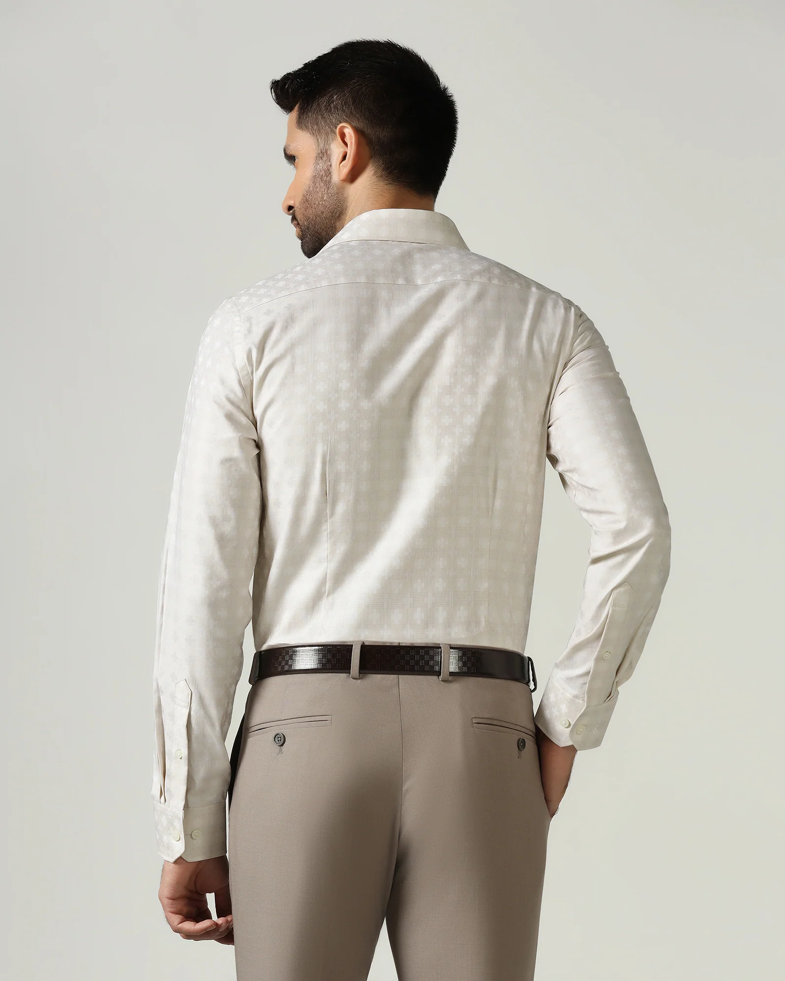 Beige Check Shirt - Fivel - Image 2