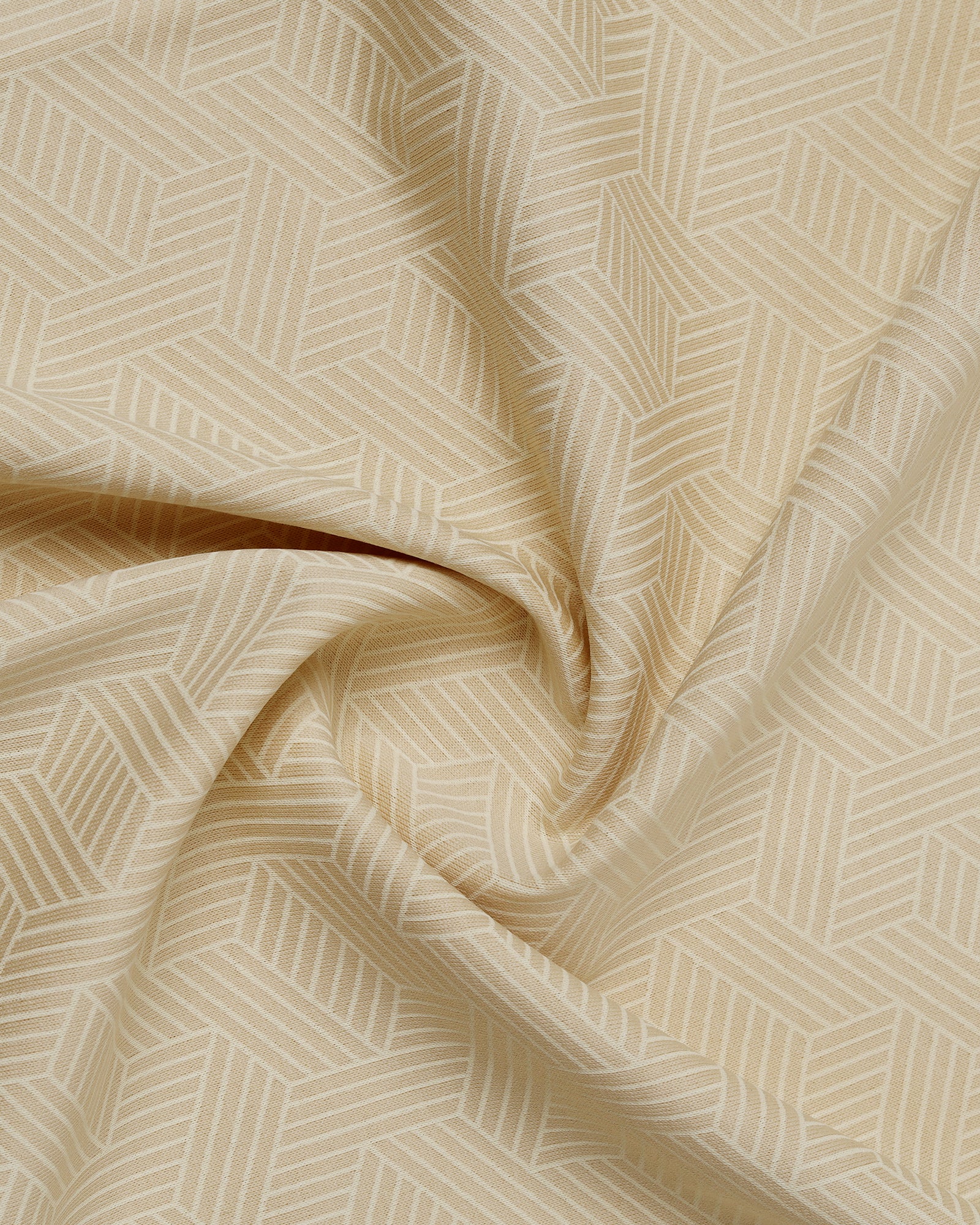 Beige Cream Printed Polo - Sign - Image 6