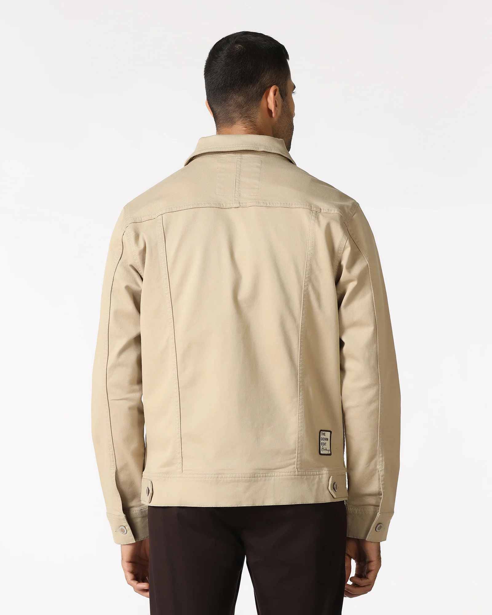 Beige Denim Trucker Jacket - Avila - Image 2