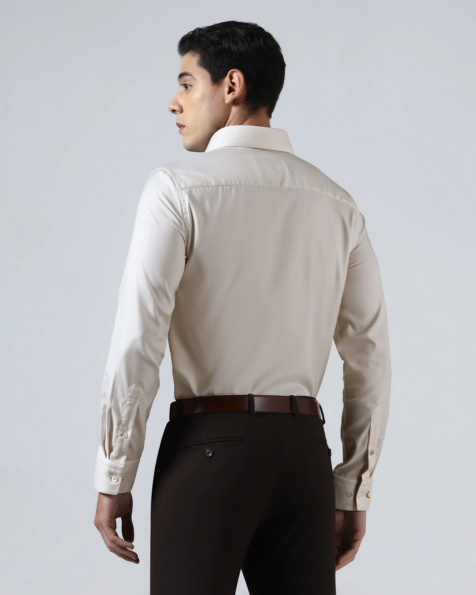Beige Luxe Check Shirt - Guide - Image 2