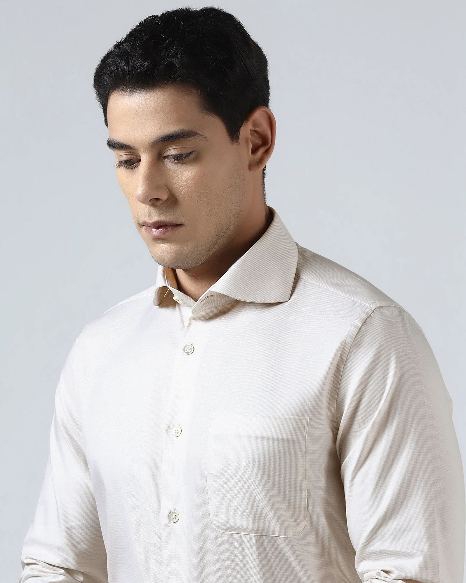 Beige Luxe Check Shirt - Guide - Image 4