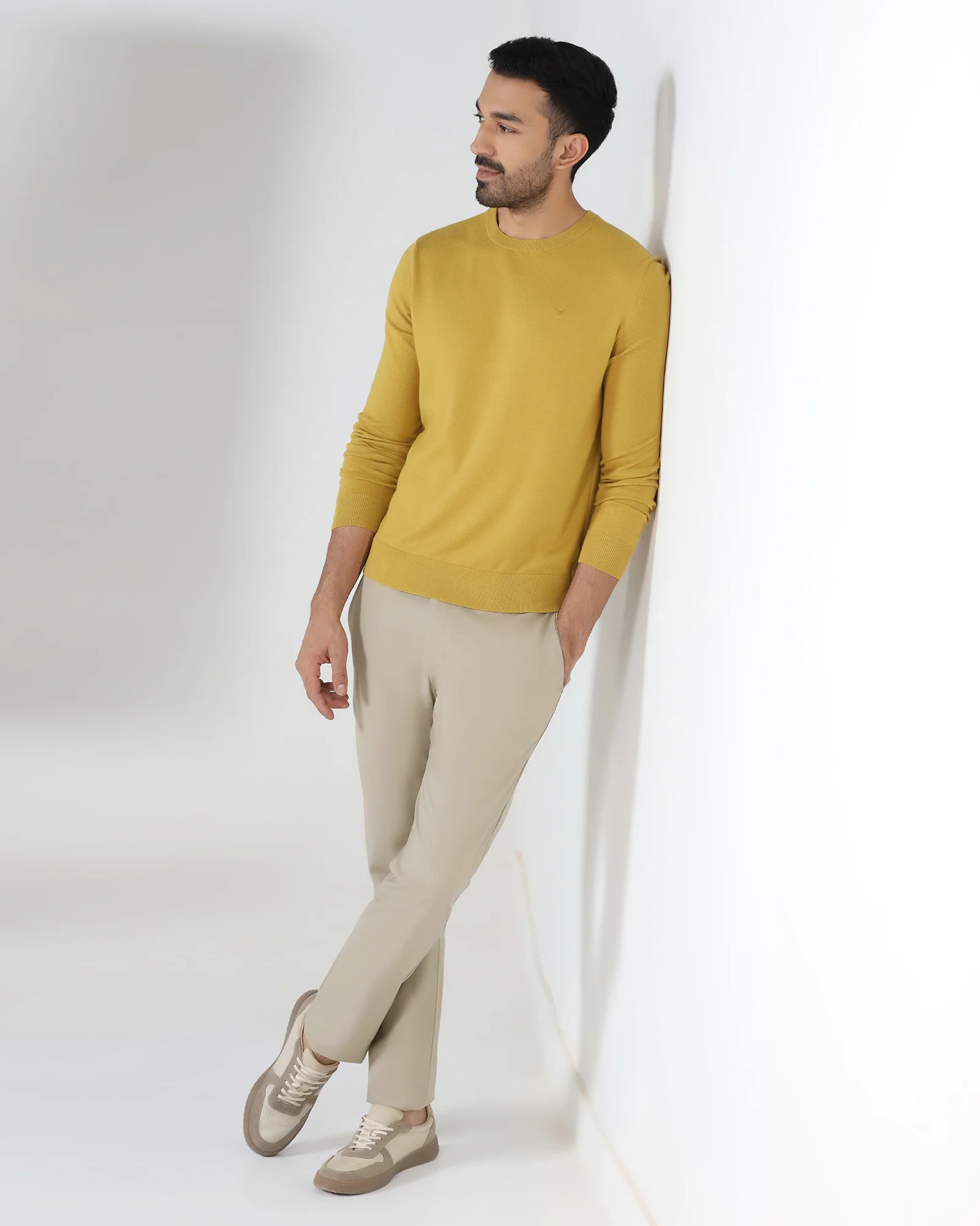 Beige Non Iron Solid Khakis - Tigiris - Image 5