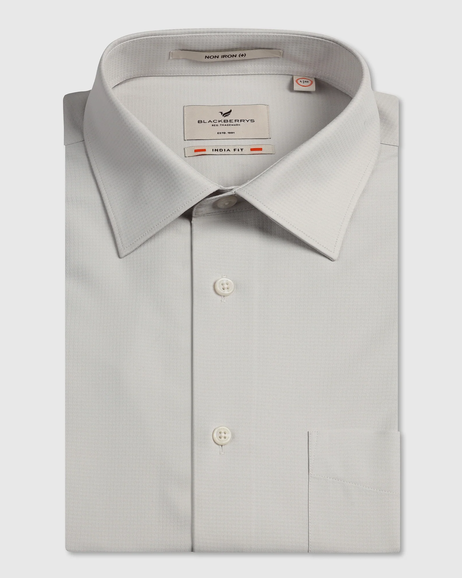 Beige Non Iron Textured Shirt - Relay - Image 5