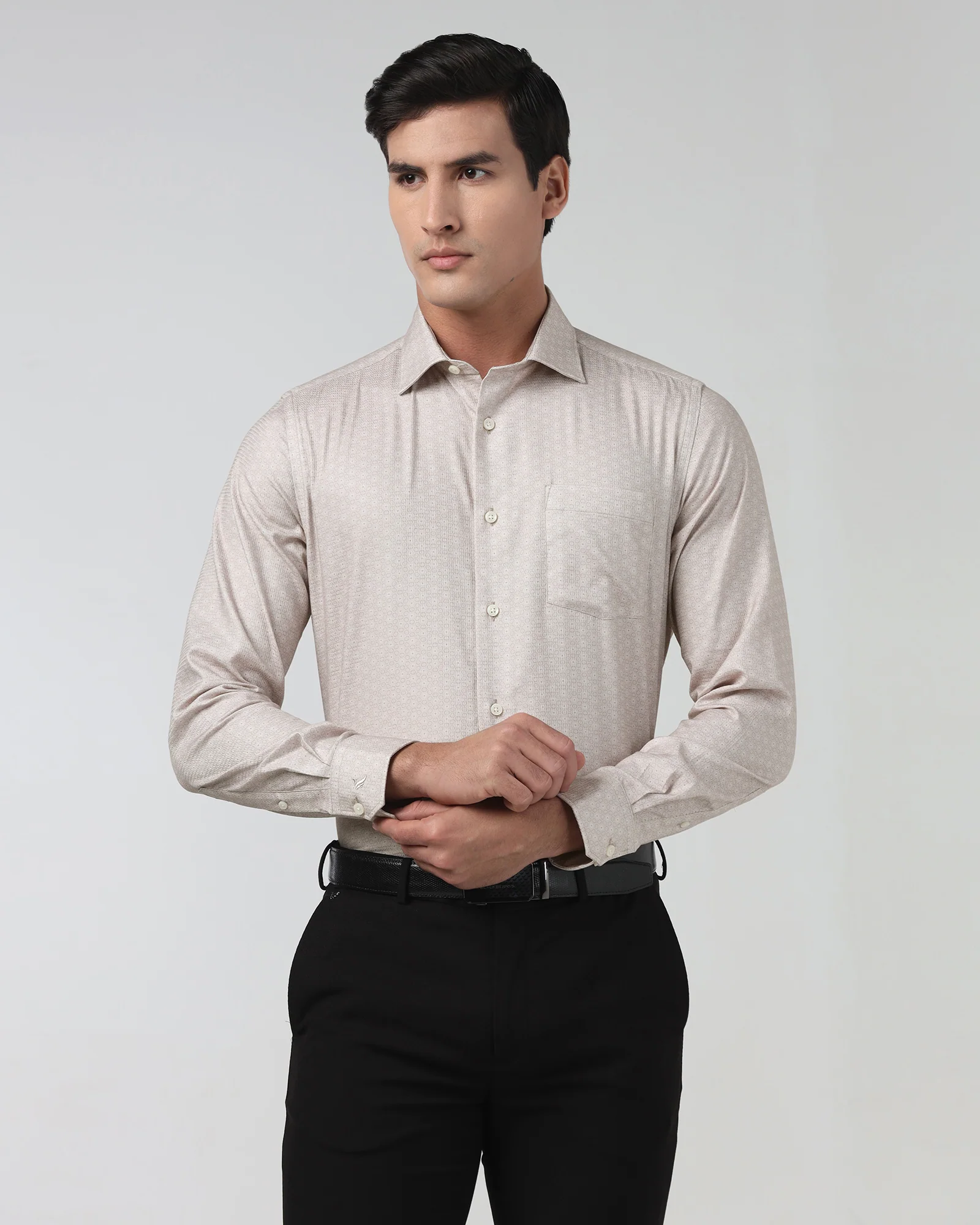 Beige Printed Shirt - Anise