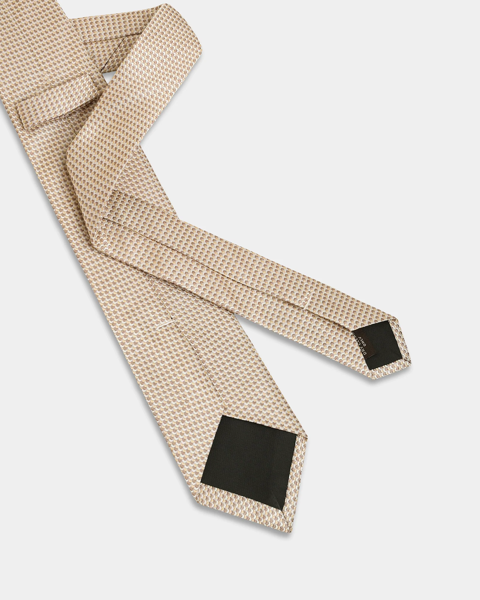 Beige Silk Jacquard Tie - Alba - Image 3