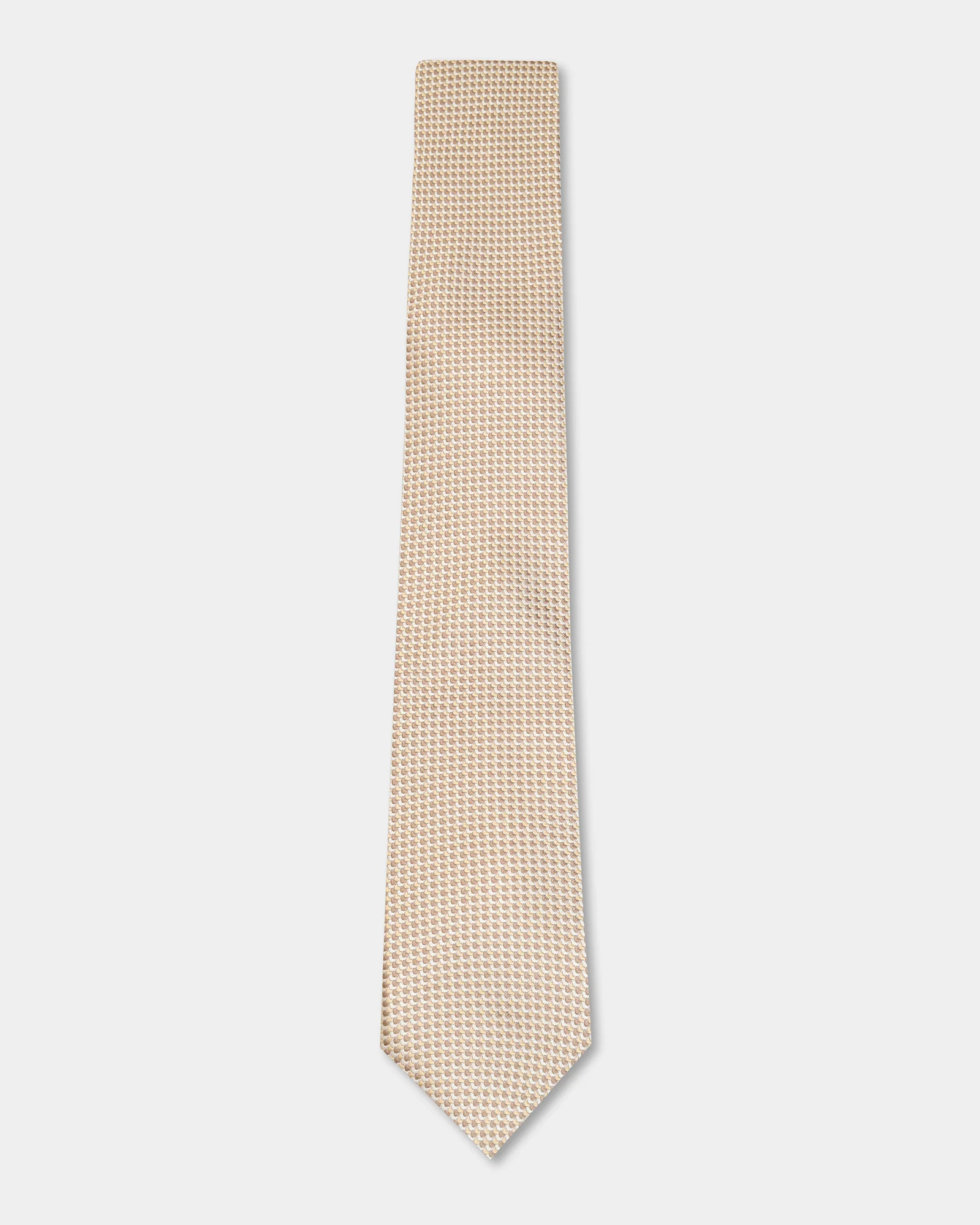 Beige Silk Jacquard Tie - Alba - Image 4