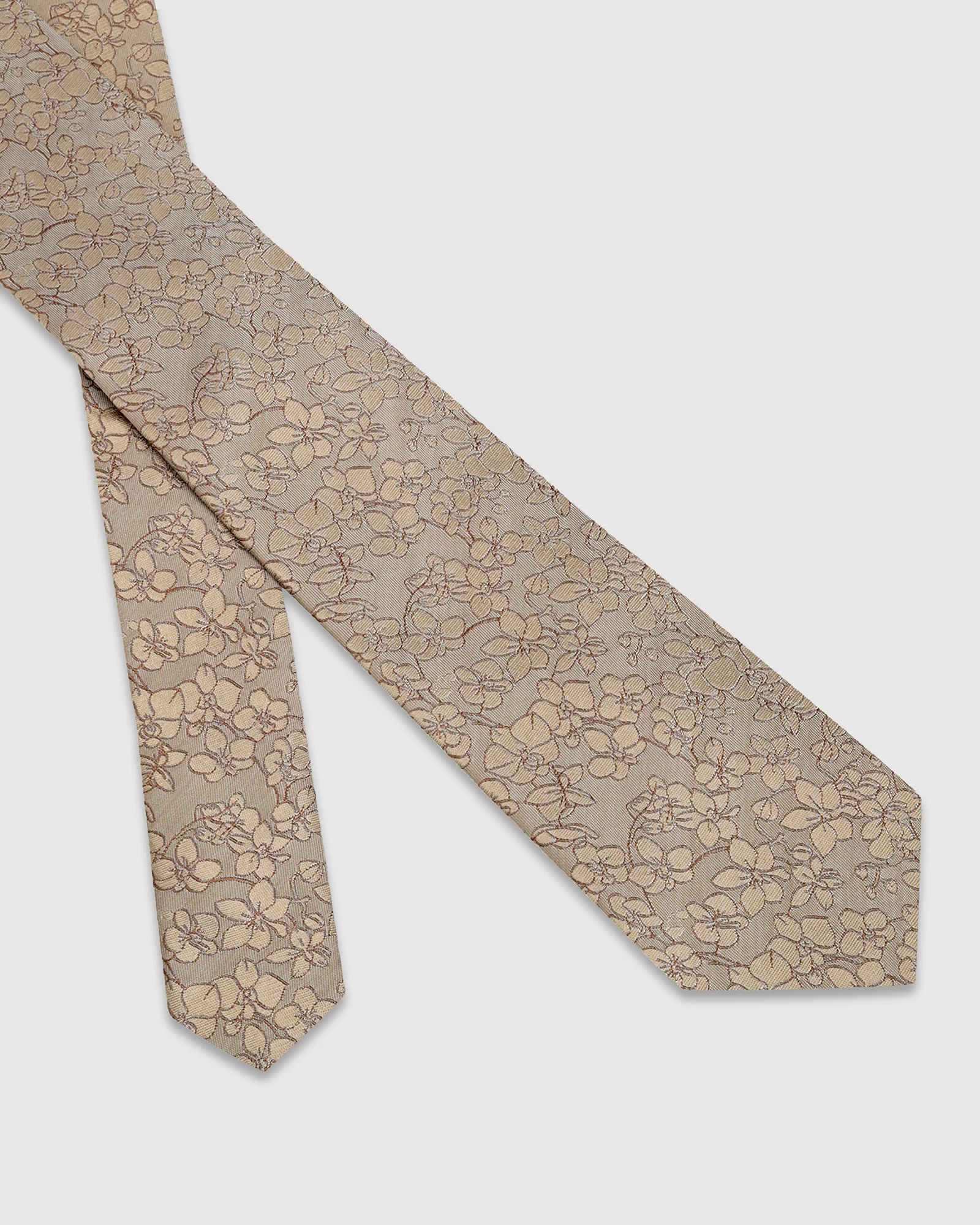 Beige Silk Jacquard Tie - Whitmore - Image 2