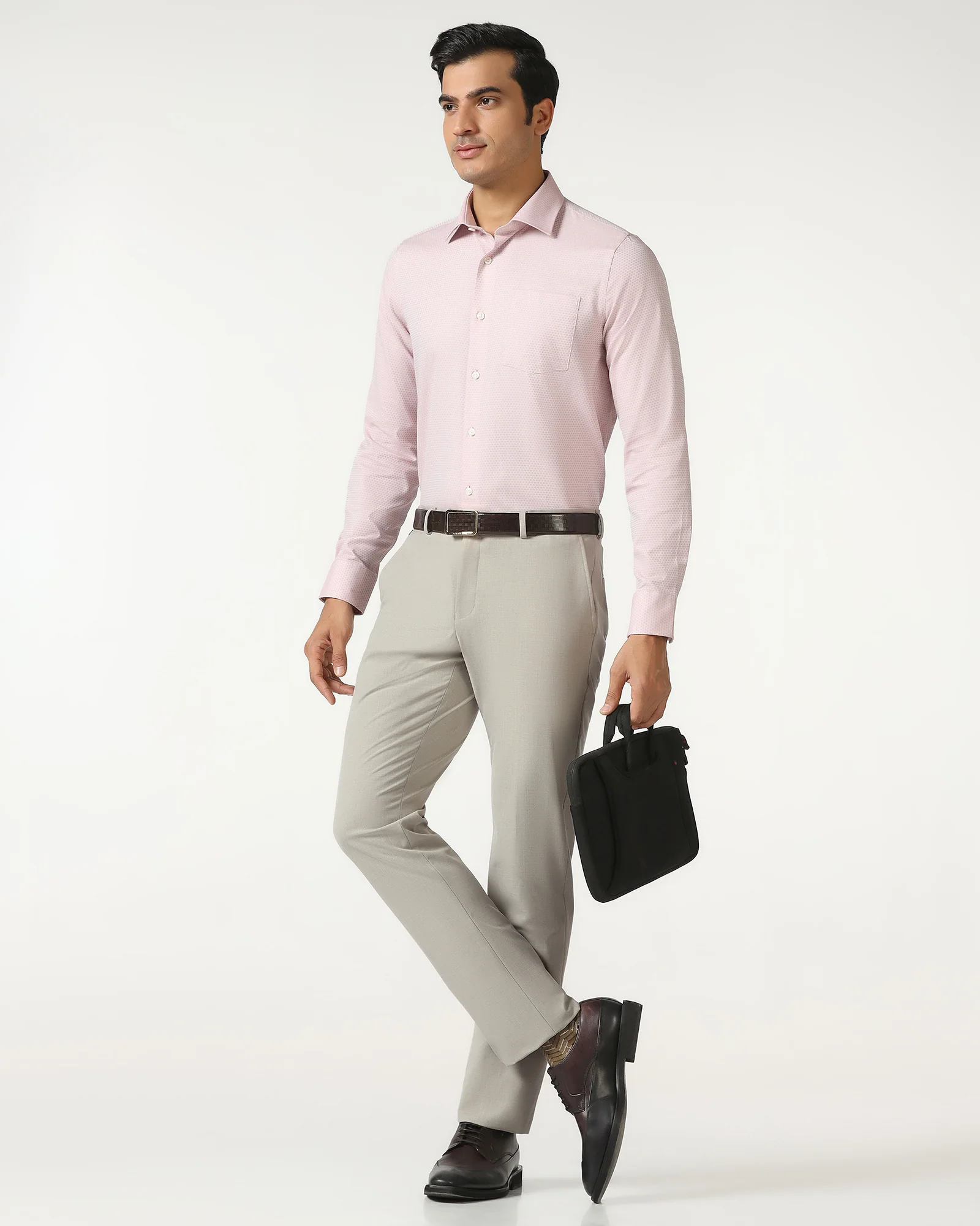 Beige Solid Trouser - Conor - Image 5