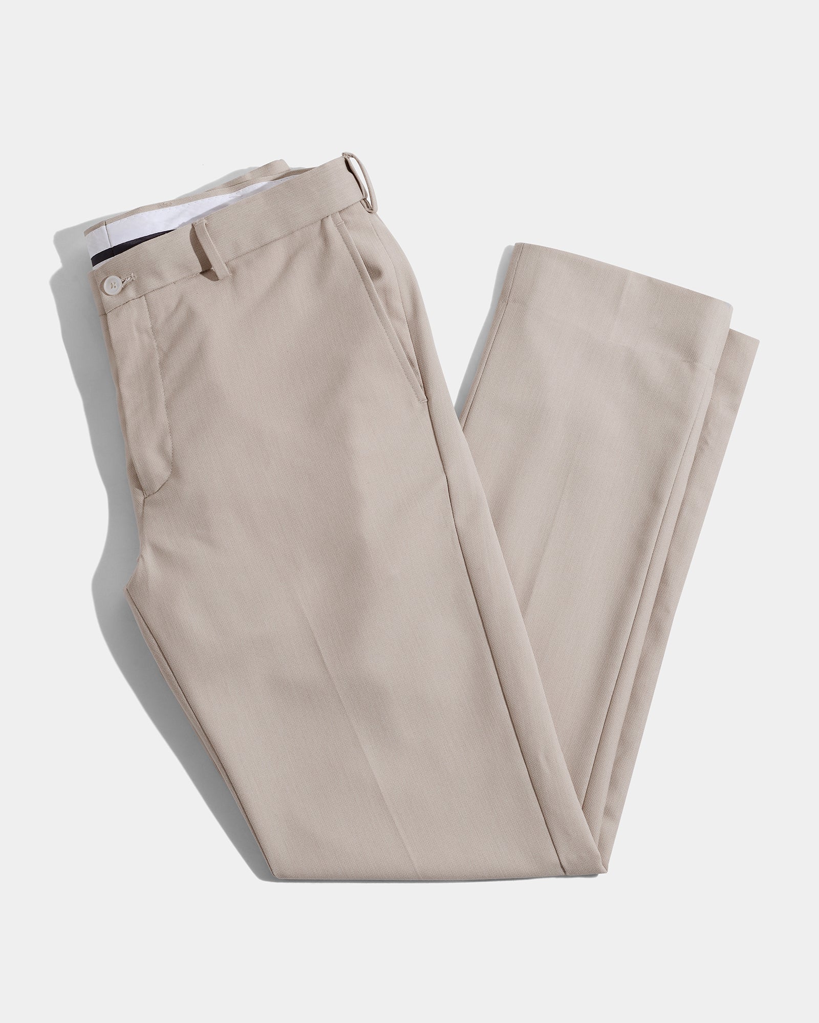 Beige Technowaist Textured Trouser - Alex - Image 5