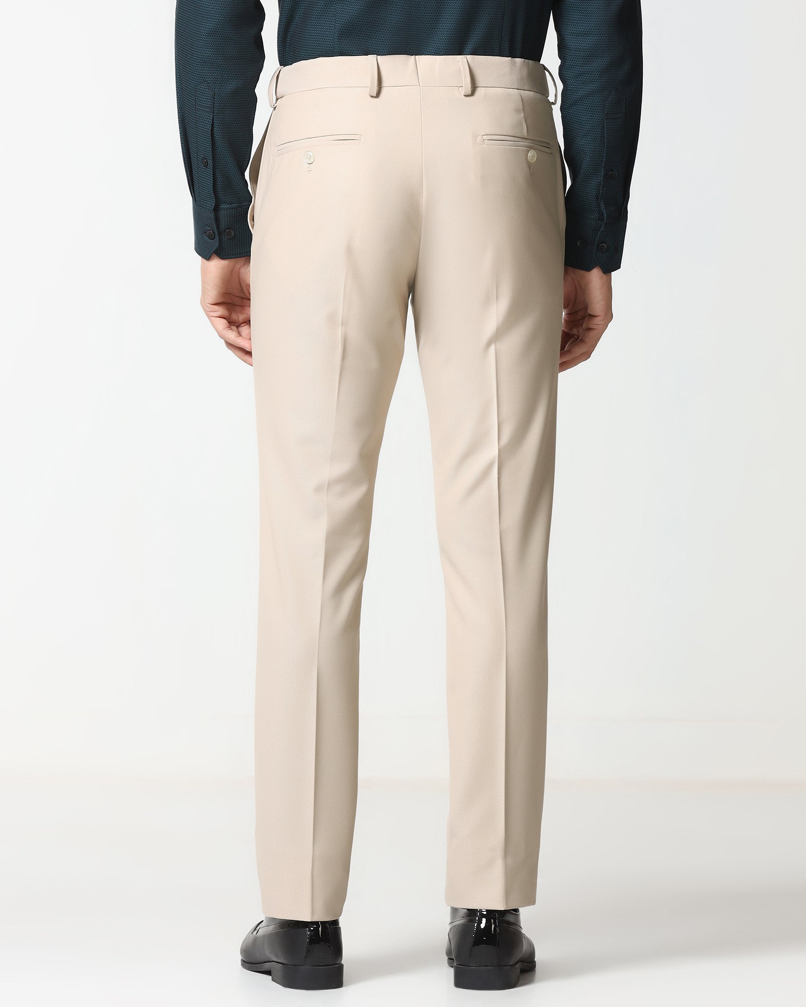 Beige Technowaist Textured Trouser - Smirnoff - Image 2