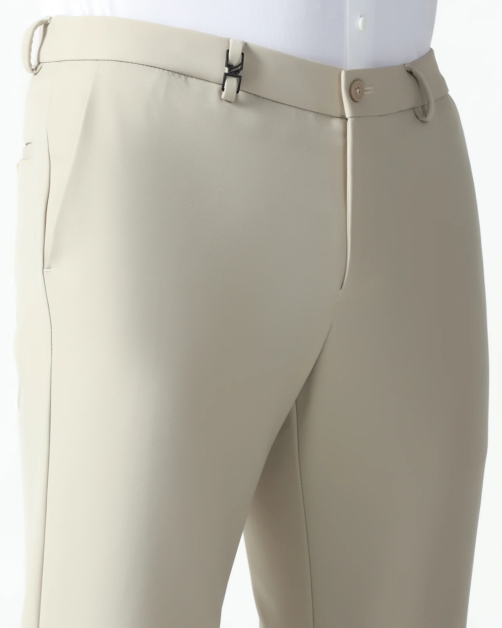 Beige Techpro Solid Trouser - Ashley - Image 4