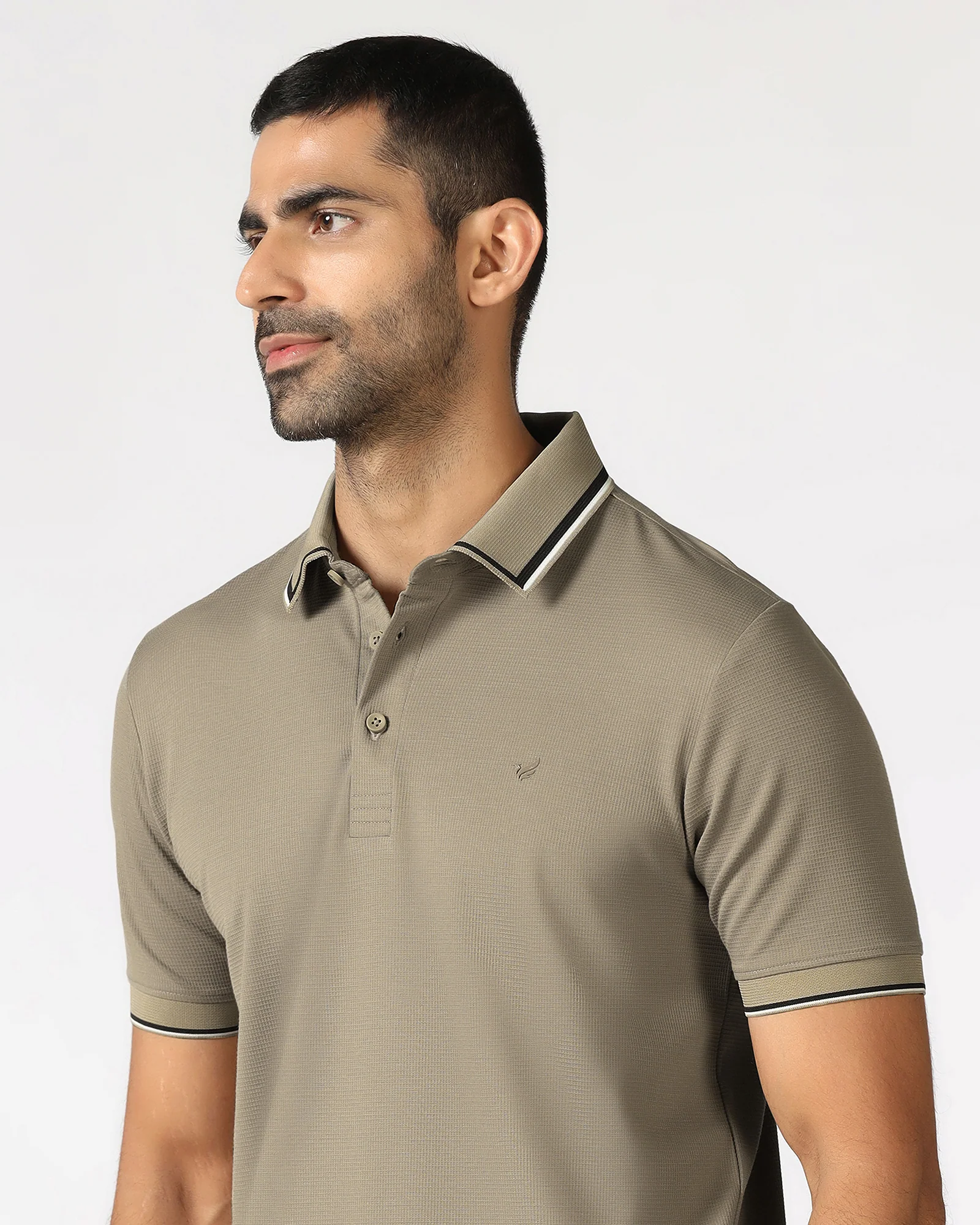 Beige TechPro Textured Polo - Titan - Image 4