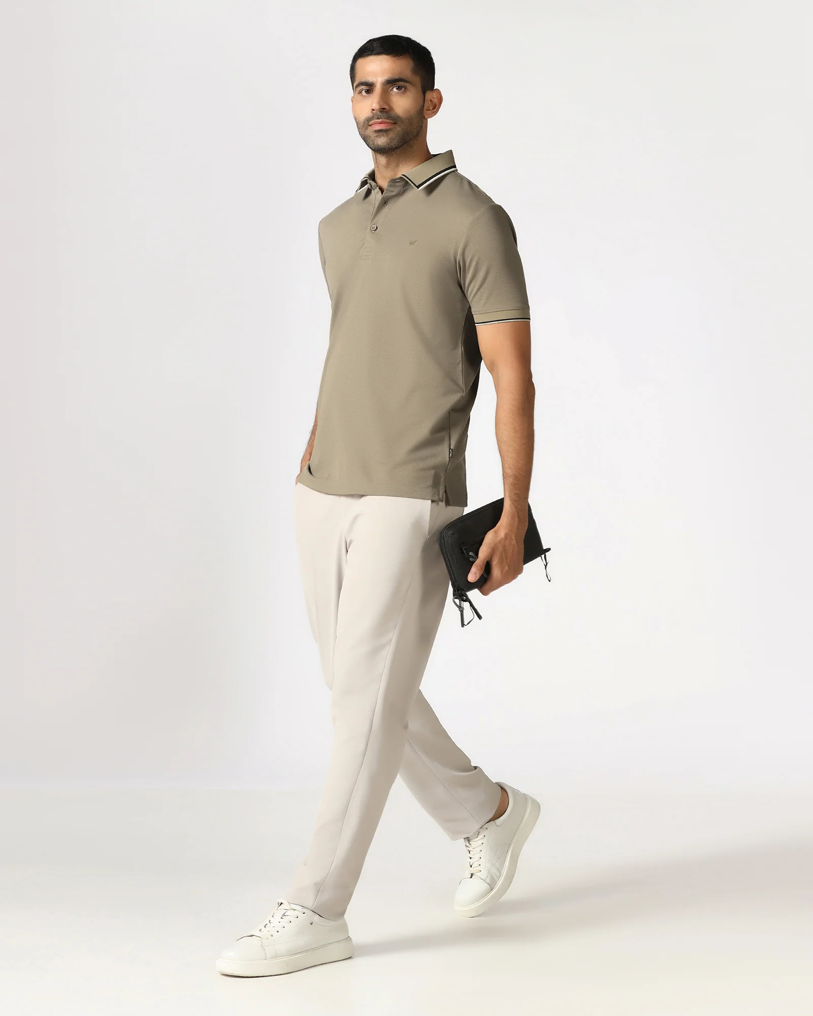 Beige TechPro Textured Polo - Titan - Image 8