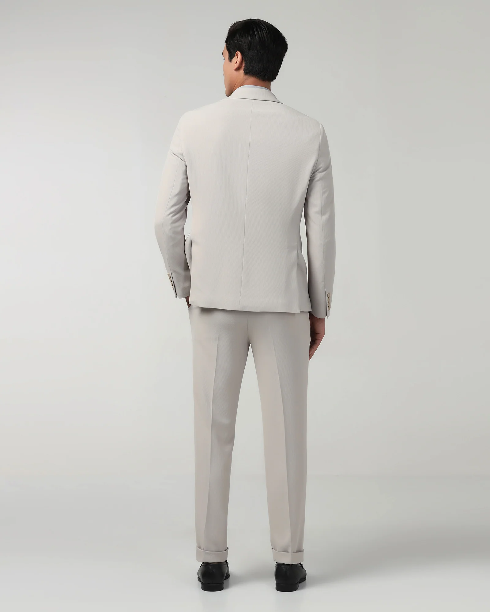 Beige TechPro Two Piece Stripe Suit - Telko - Image 2