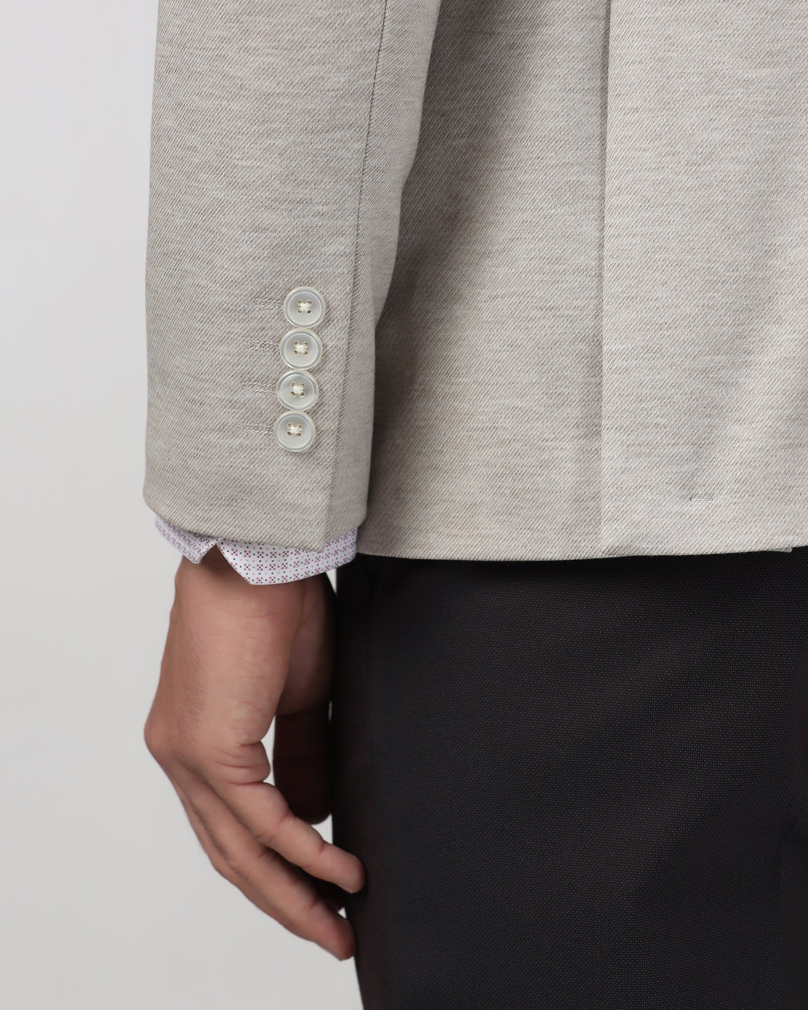 Beige Textured Blazer - Declan - Image 5