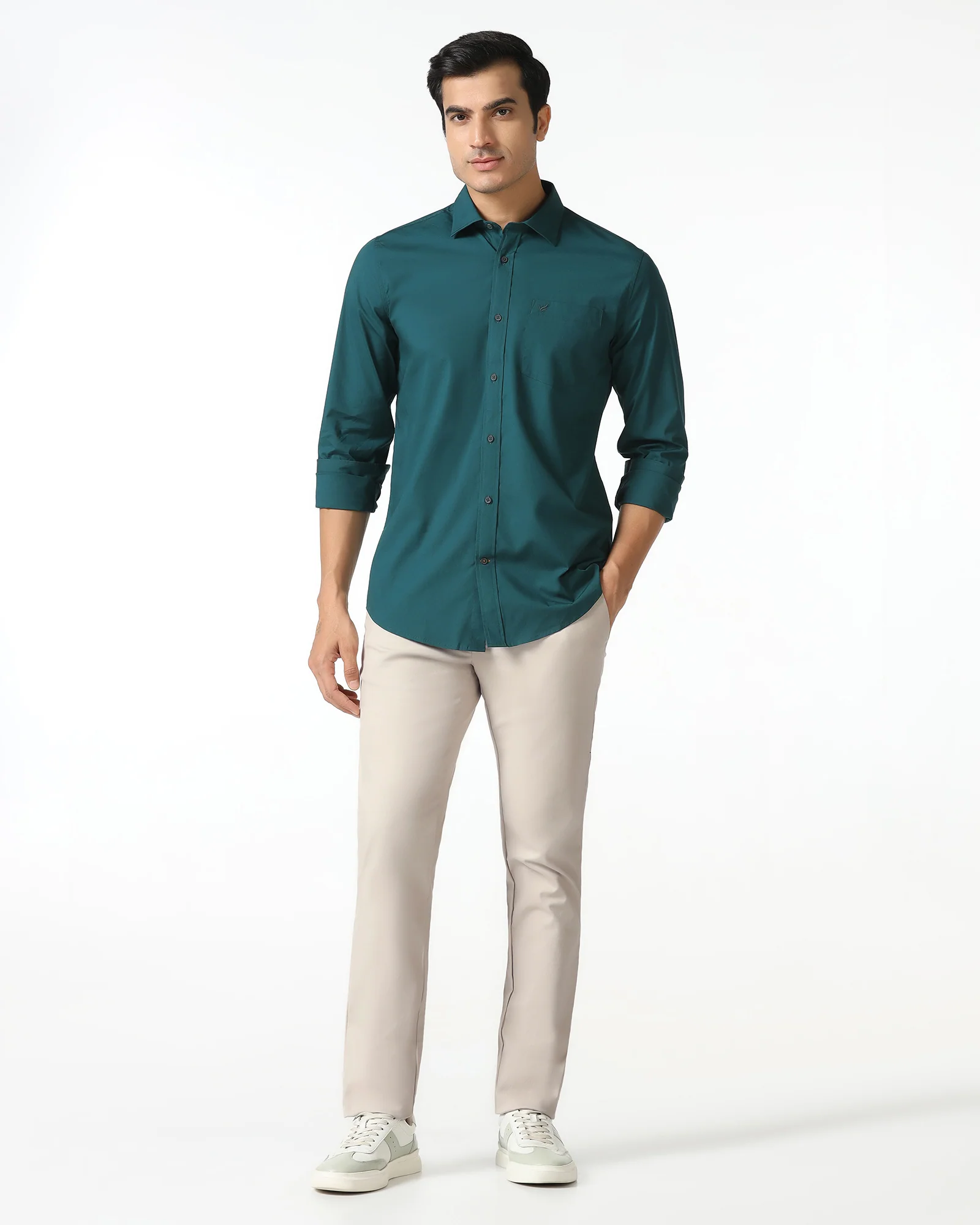 Beige Textured Khakis - Murray
