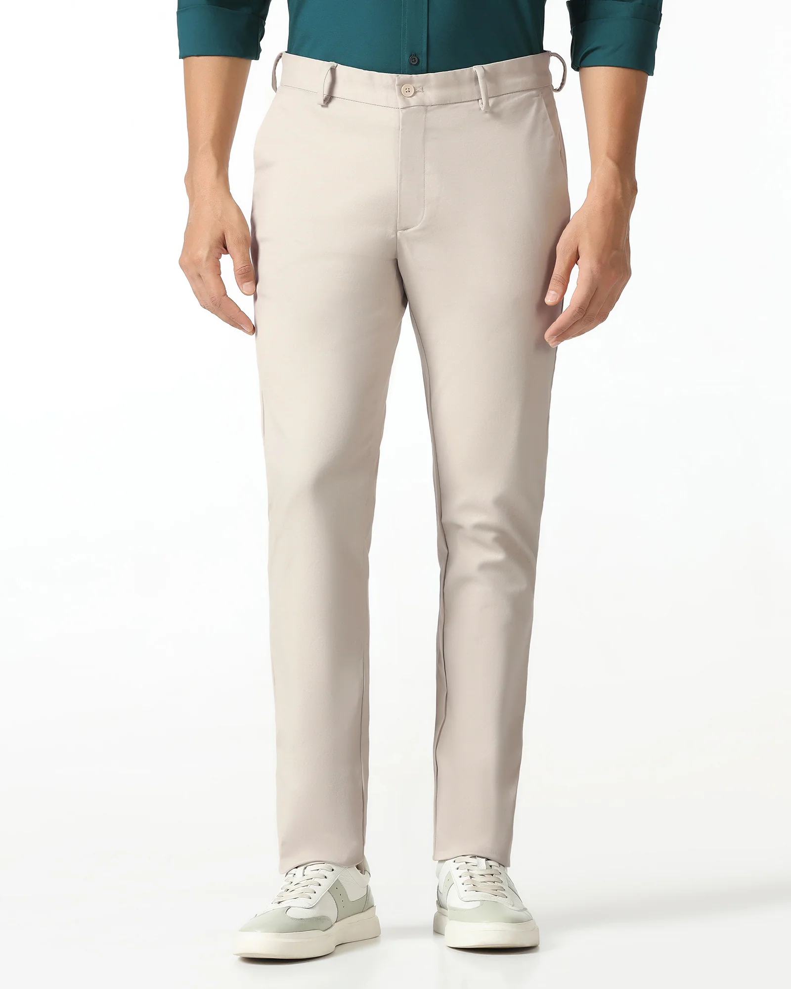 Beige Textured Khakis - Murray - Image 3