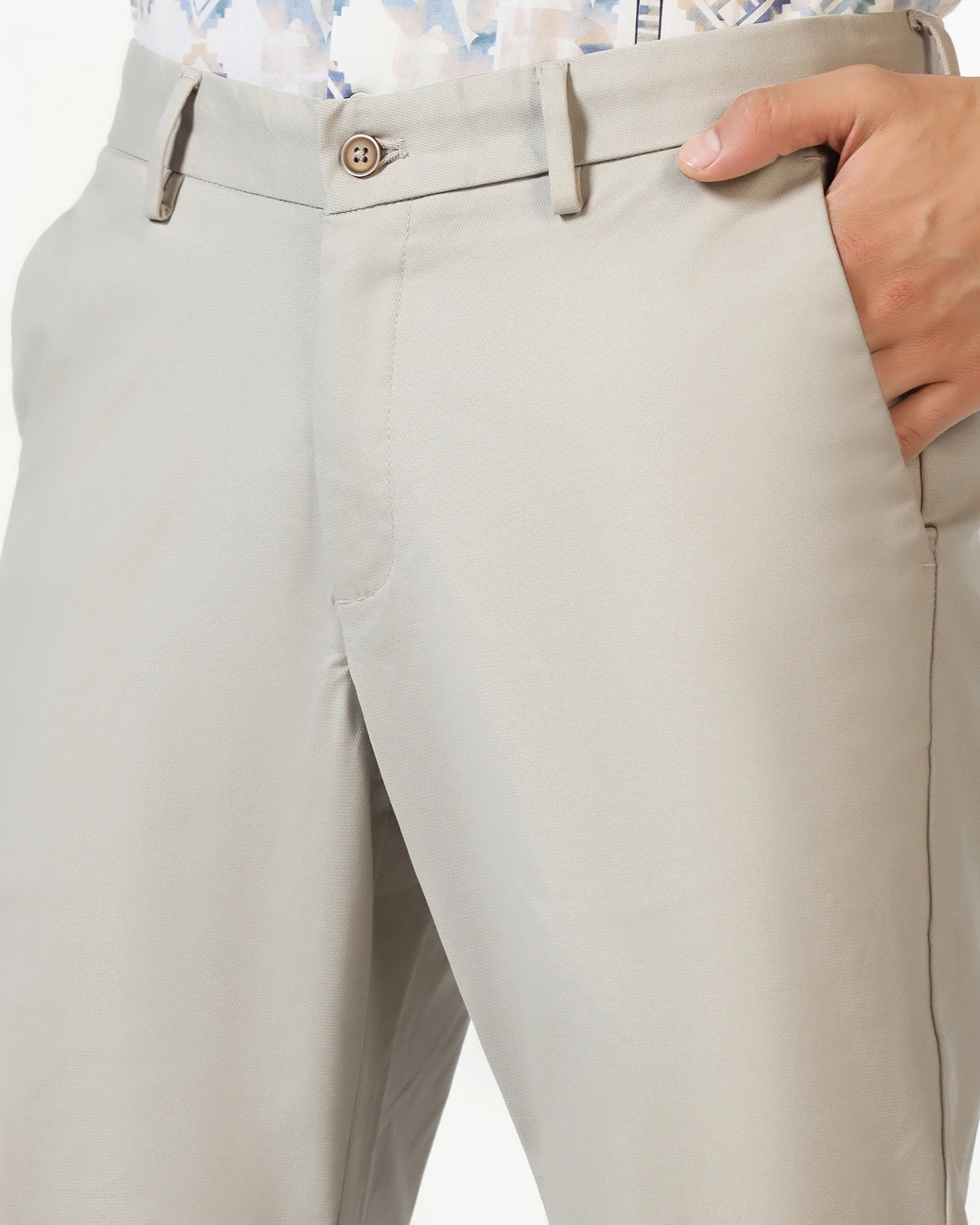 Beige Textured Khakis - Murray - Image 4