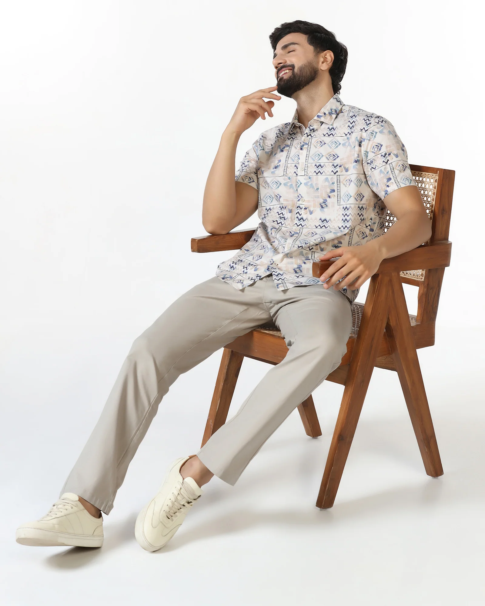 Beige Textured Khakis - Murray - Image 5