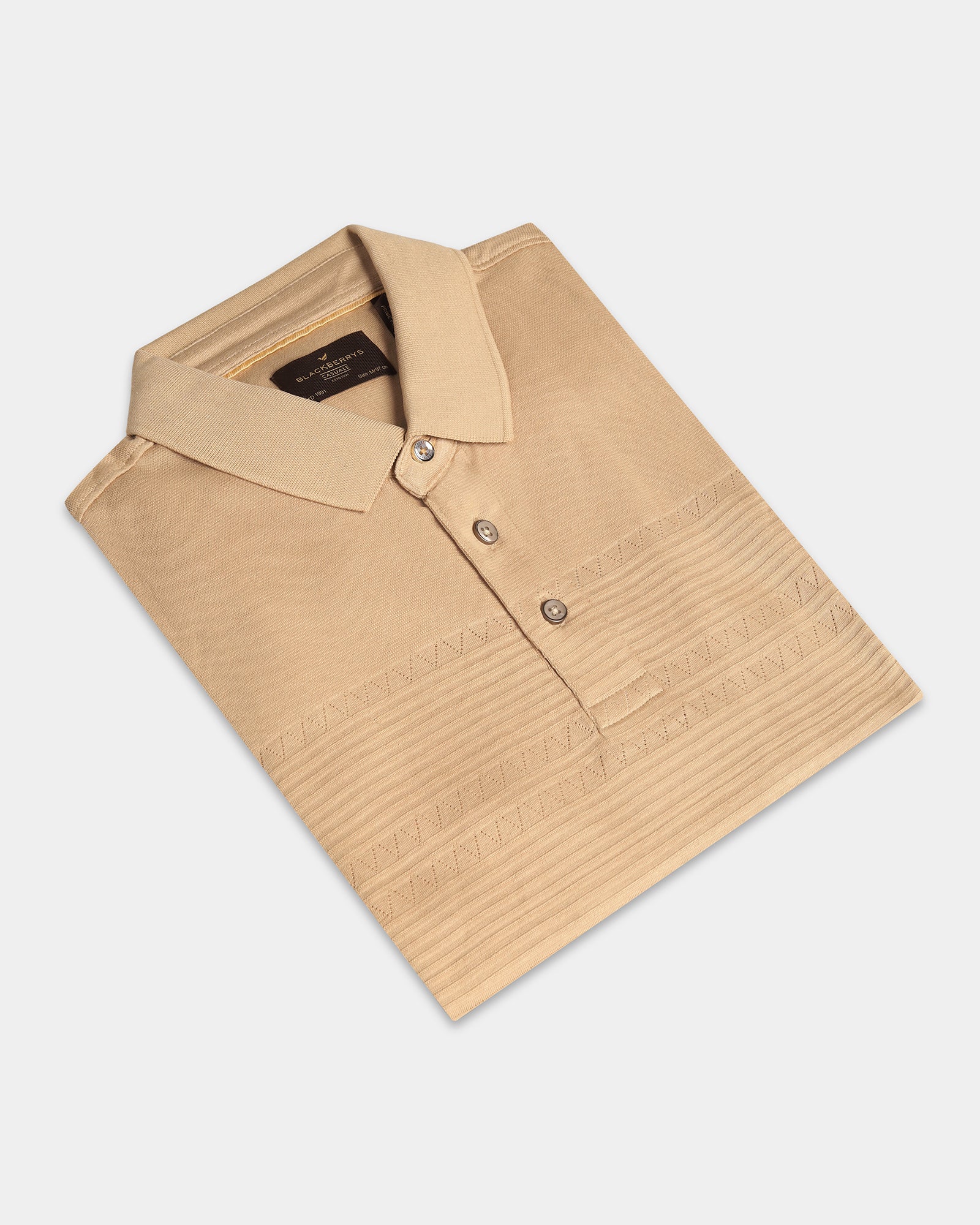 Beige Textured Polo - Jap - Image 5