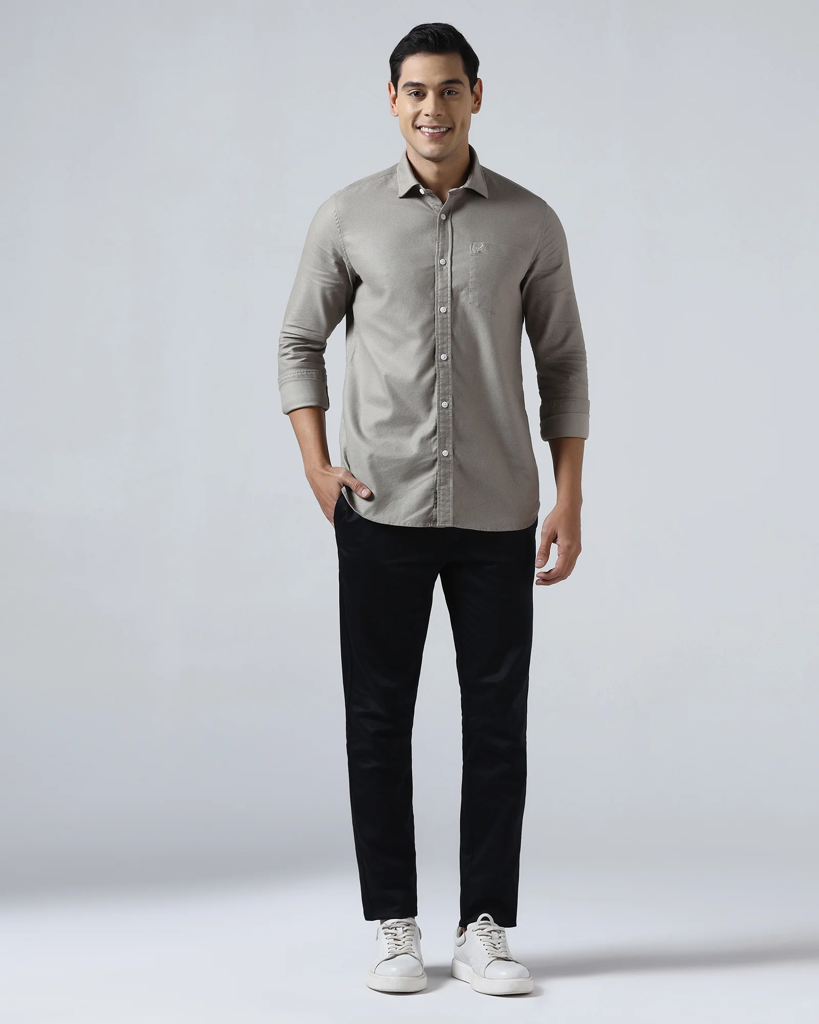 Beige Textured Shirt - Solter - Image 3