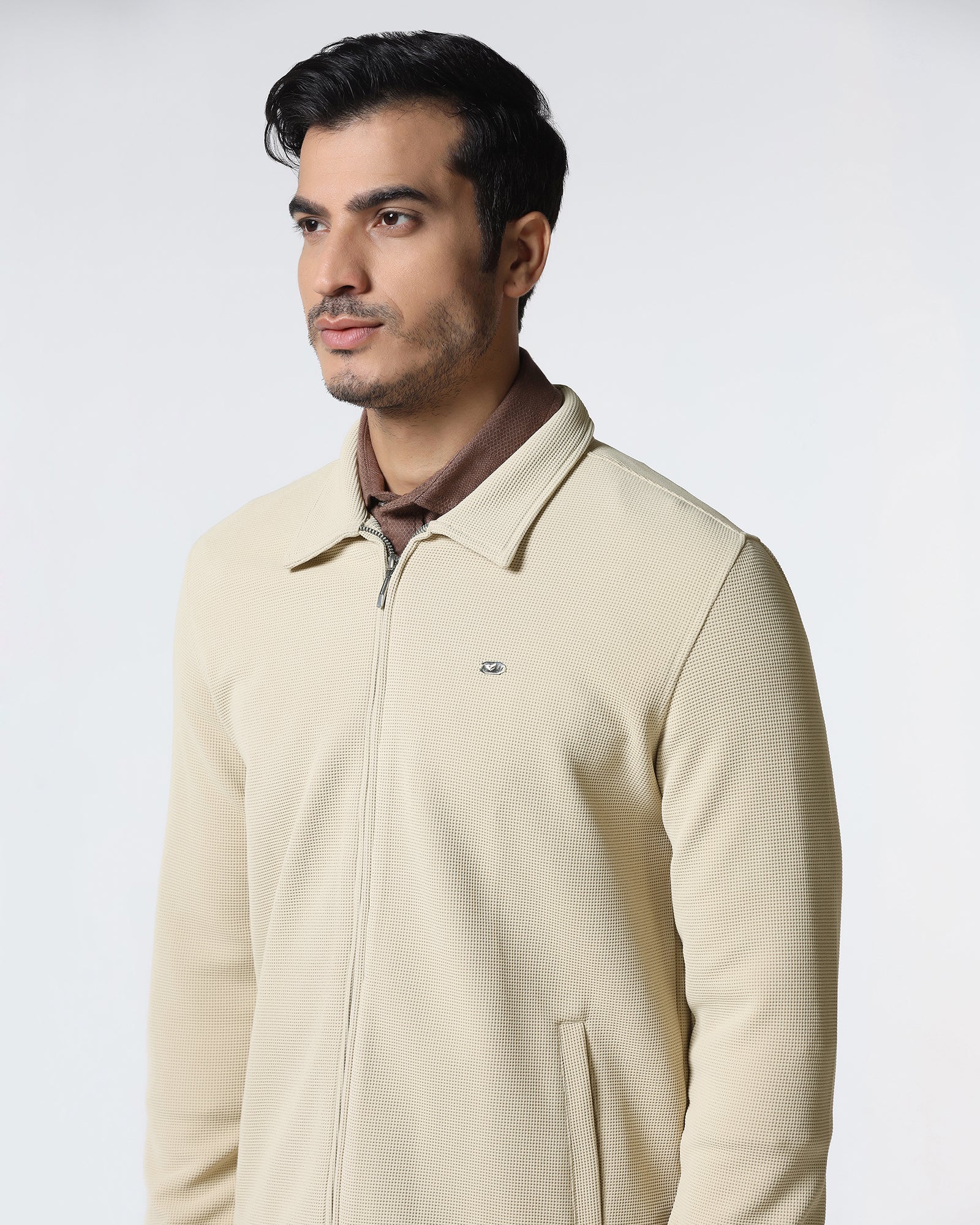 Beige Textured Sweatshirt - Glock - Image 4