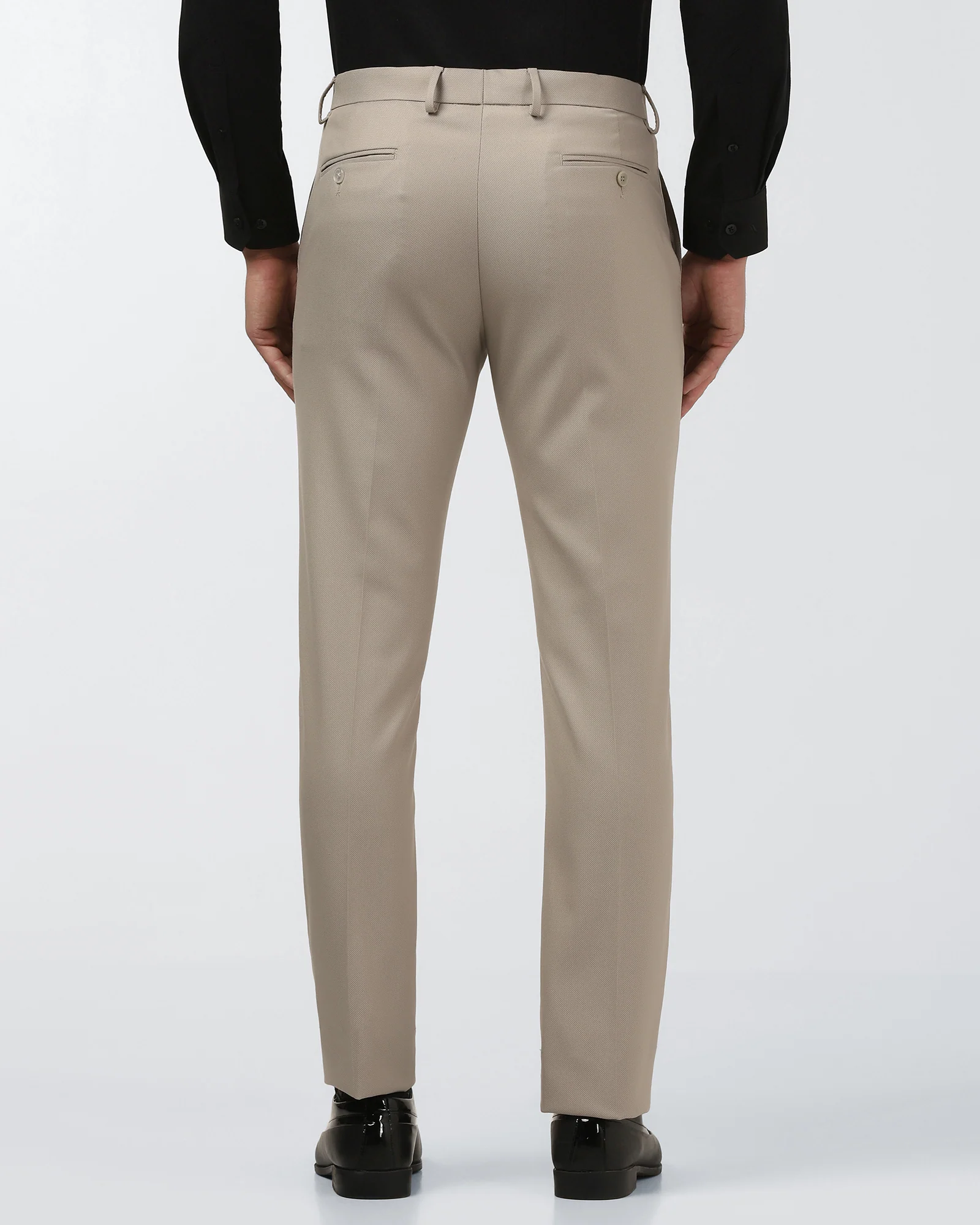 Beige Textured Trouser - Alan - Image 2