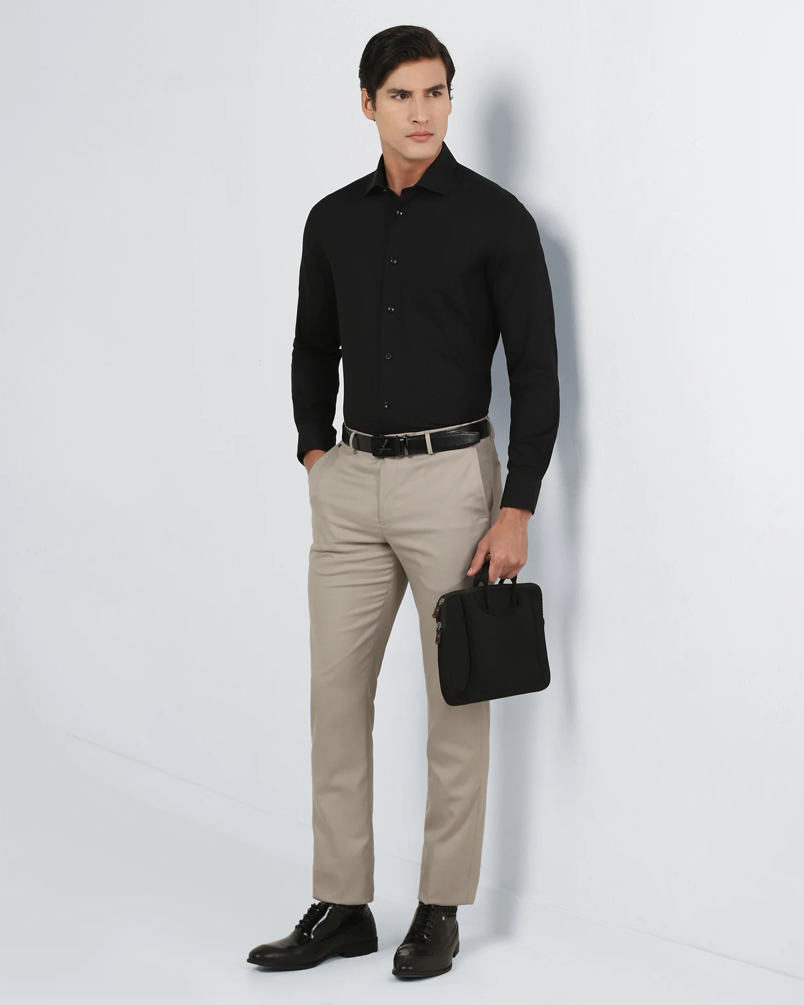 Beige Textured Trouser - Alan - Image 7