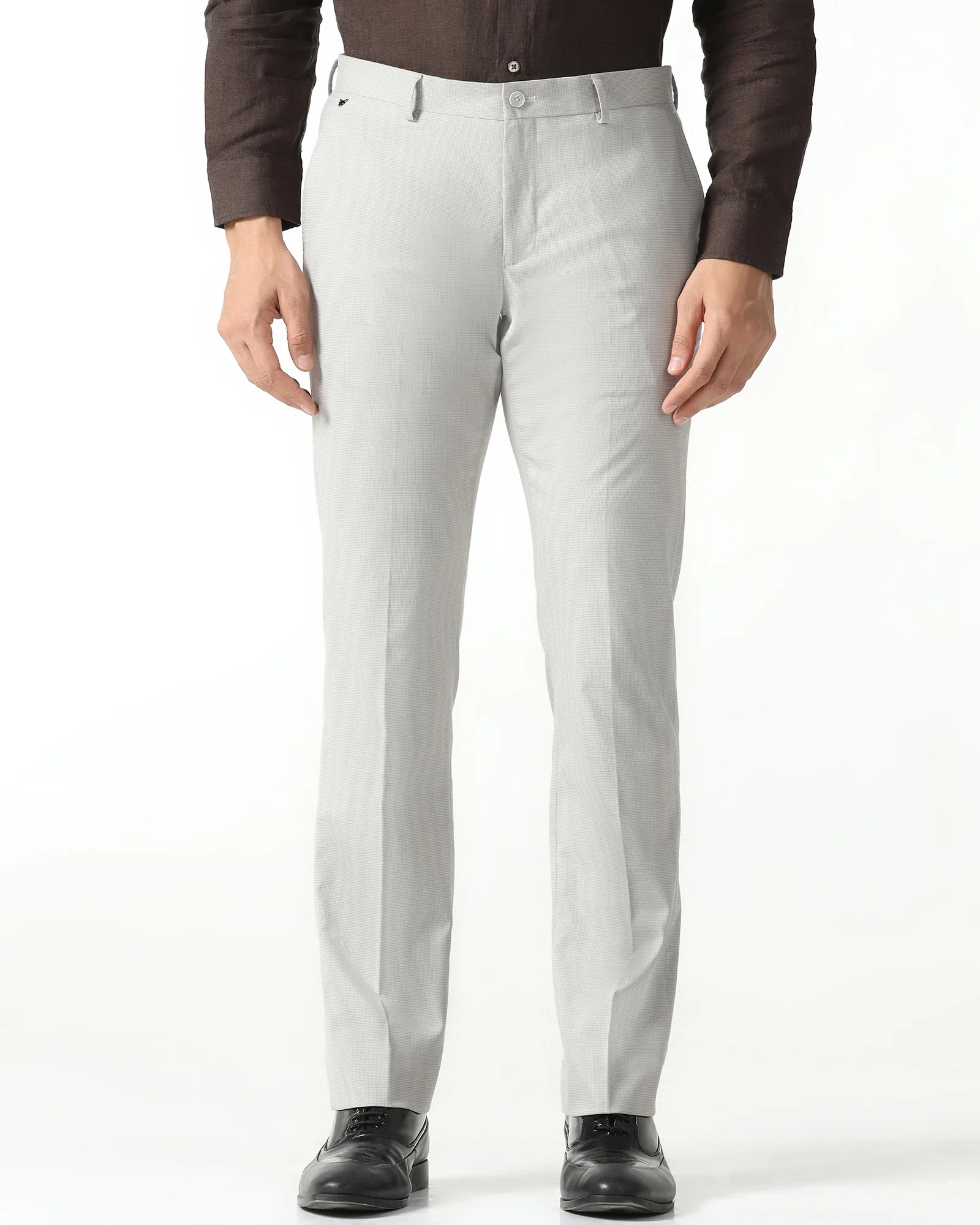 Beige Textured Trouser - Barrel - Image 3