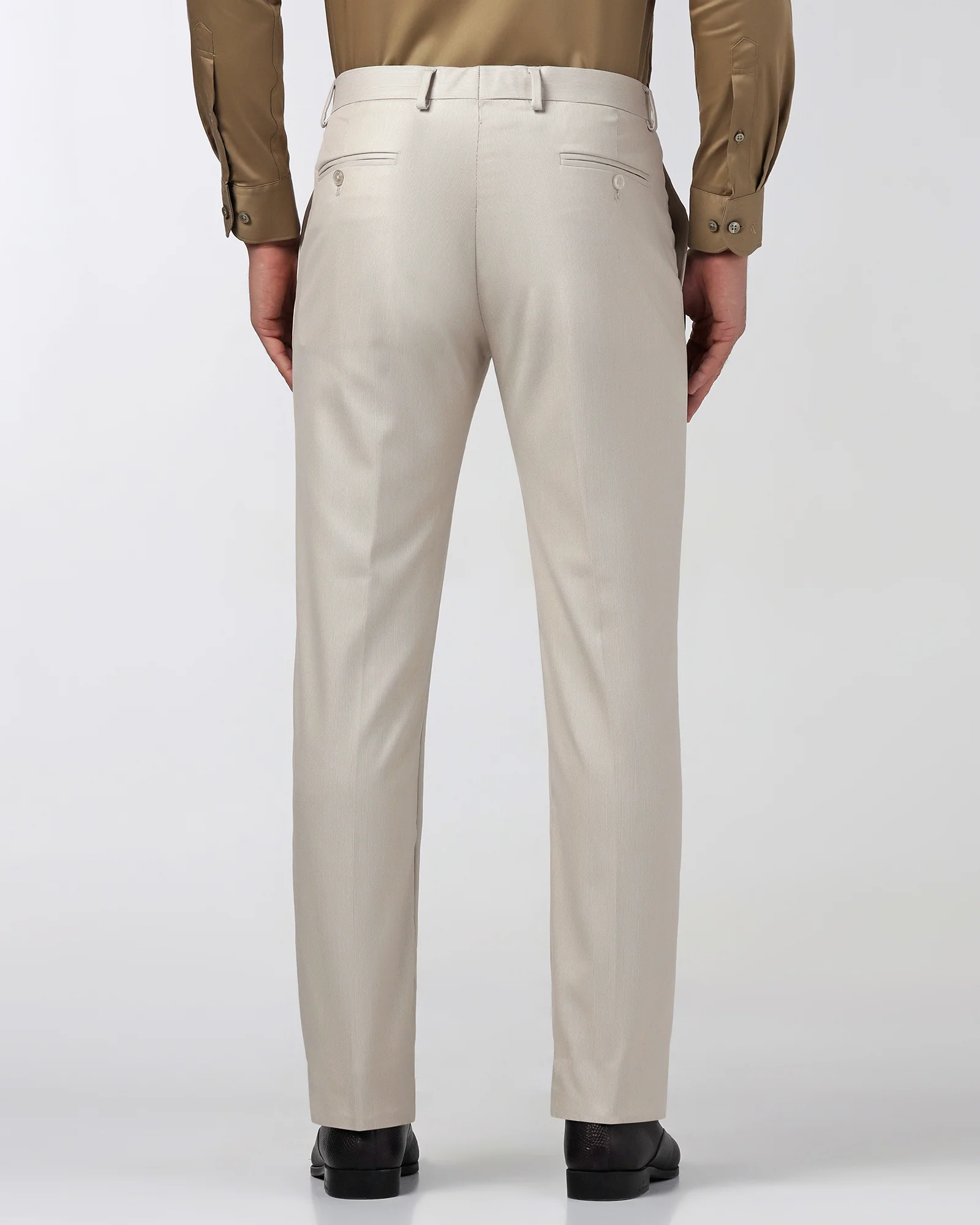Beige Textured Trouser - Kylian - Image 2